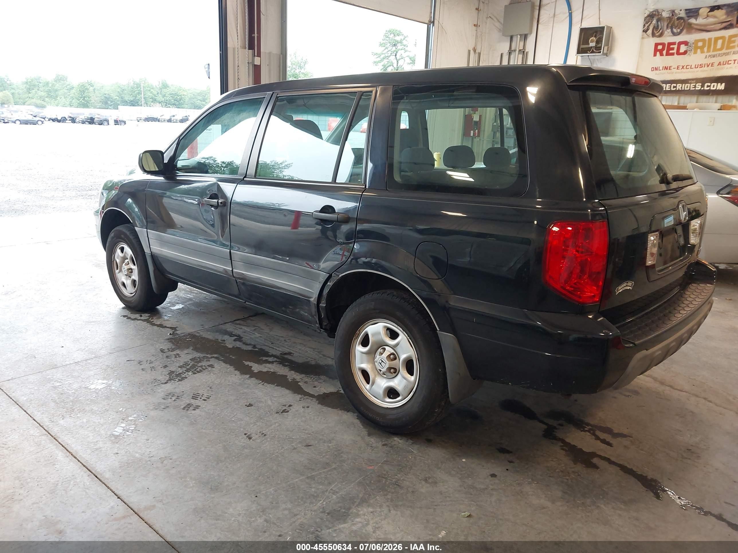 2004 Honda Pilot Lx Black vin: 2HKYF18194H587473