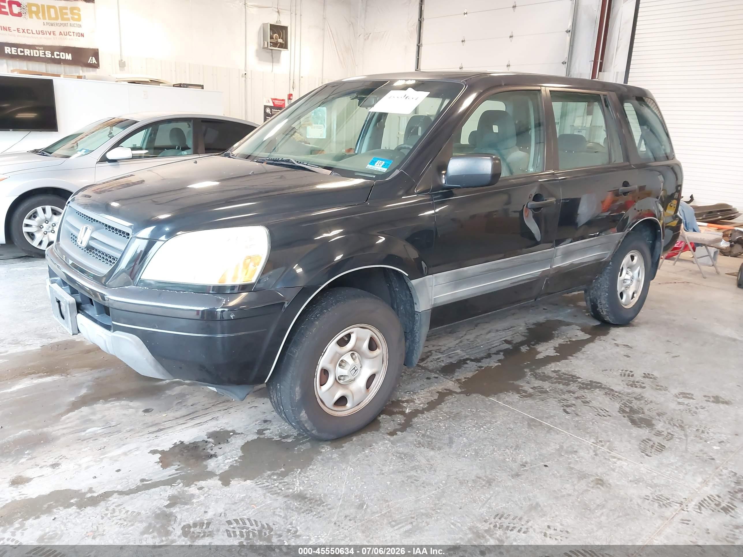 2004 Honda Pilot Lx Black vin: 2HKYF18194H587473