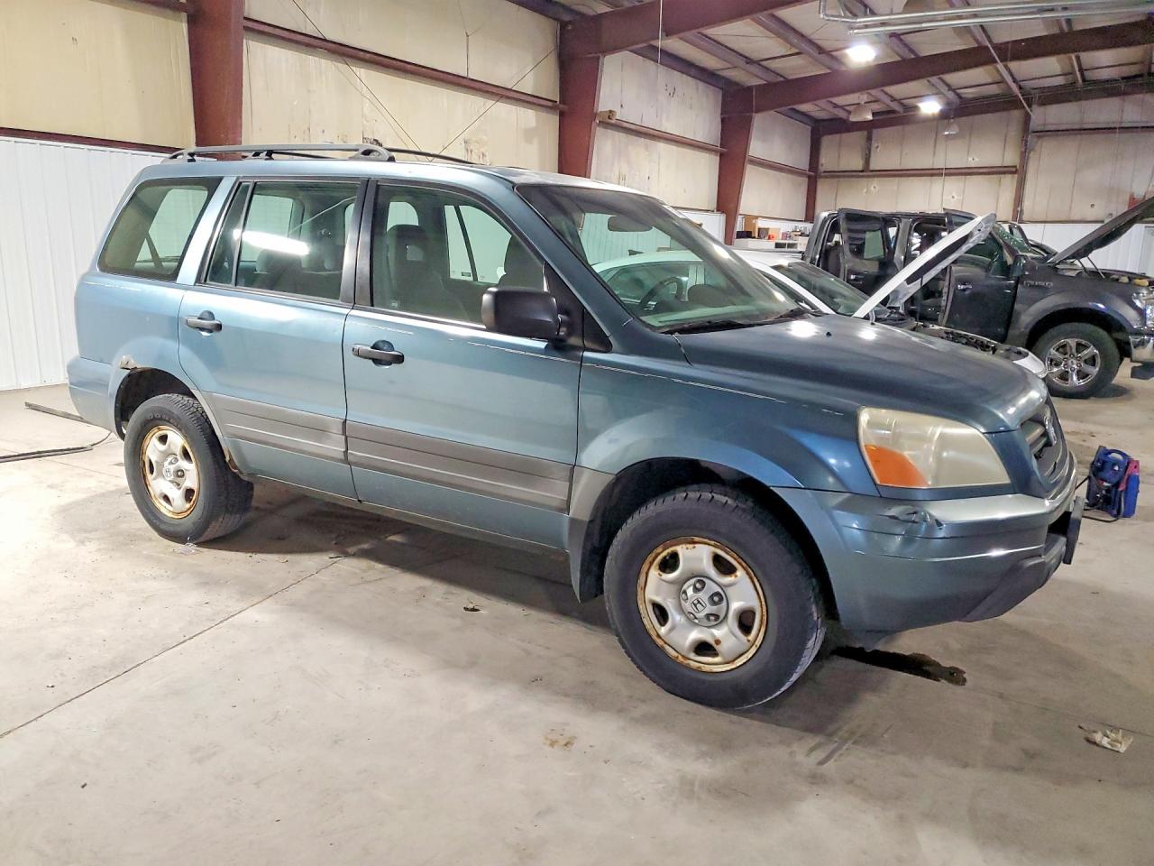 2005 Honda Pilot Lx Blue vin: 2HKYF18195H512726