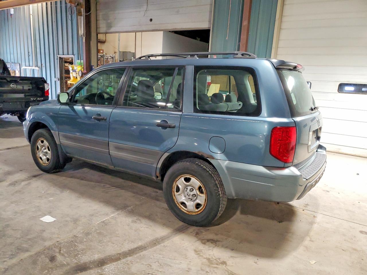 2005 Honda Pilot Lx Blue vin: 2HKYF18195H512726