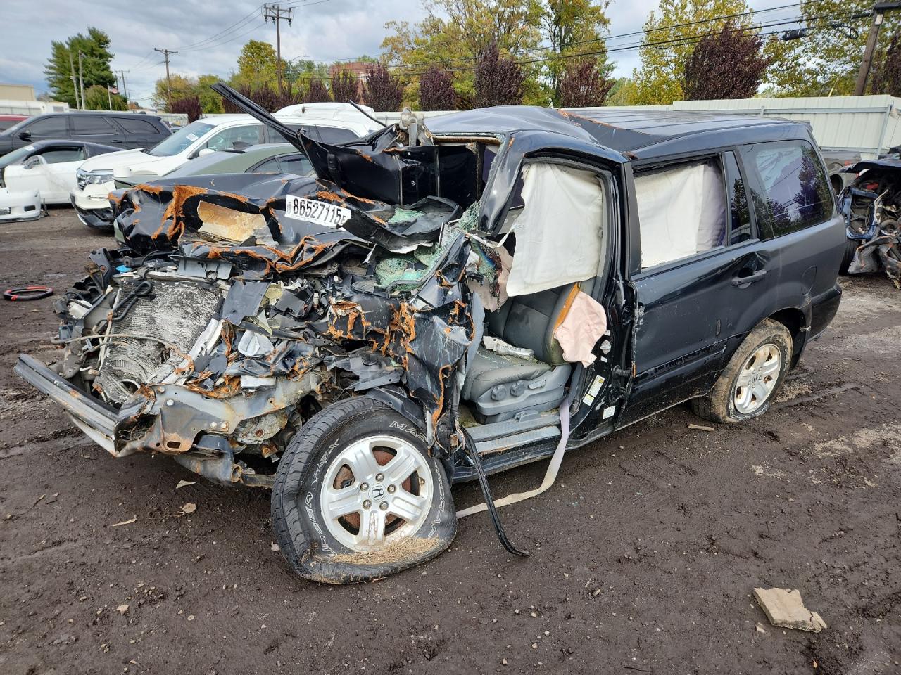 2007 Honda Pilot Lx Black vin: 2HKYF18197H502703