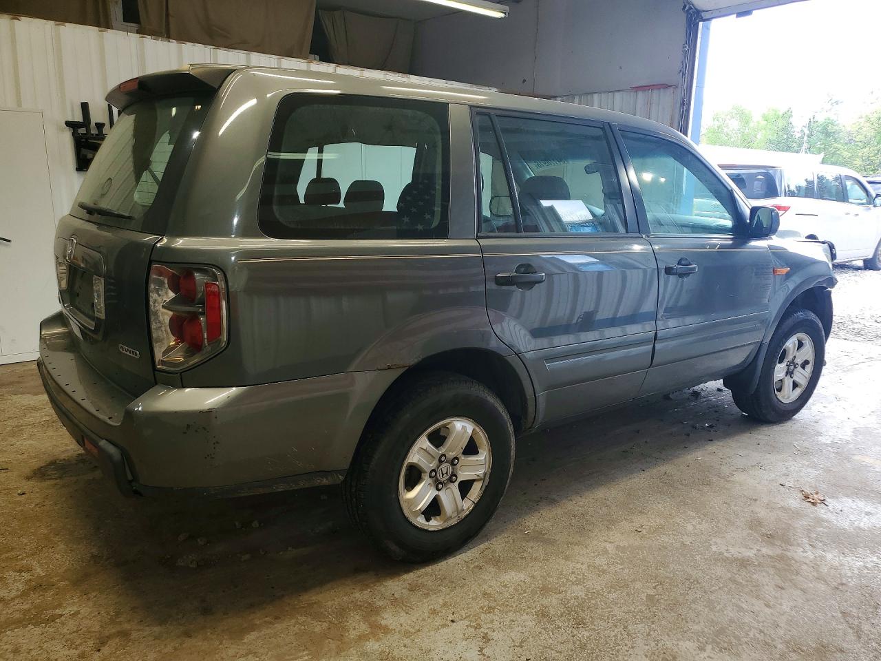 2007 Honda Pilot Lx Gray vin: 2HKYF18197H531960