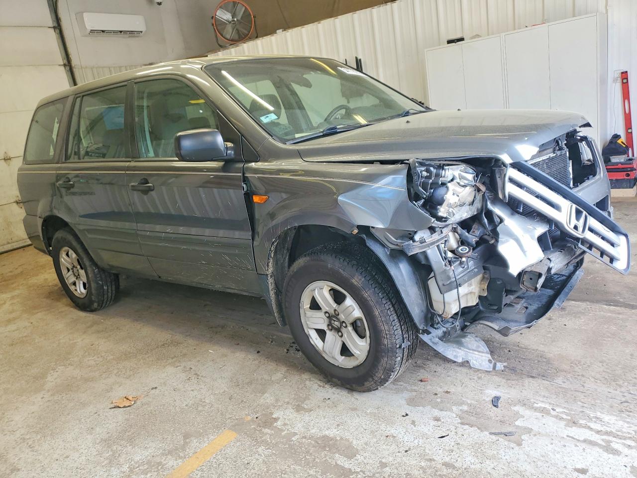 2007 Honda Pilot Lx Gray vin: 2HKYF18197H531960