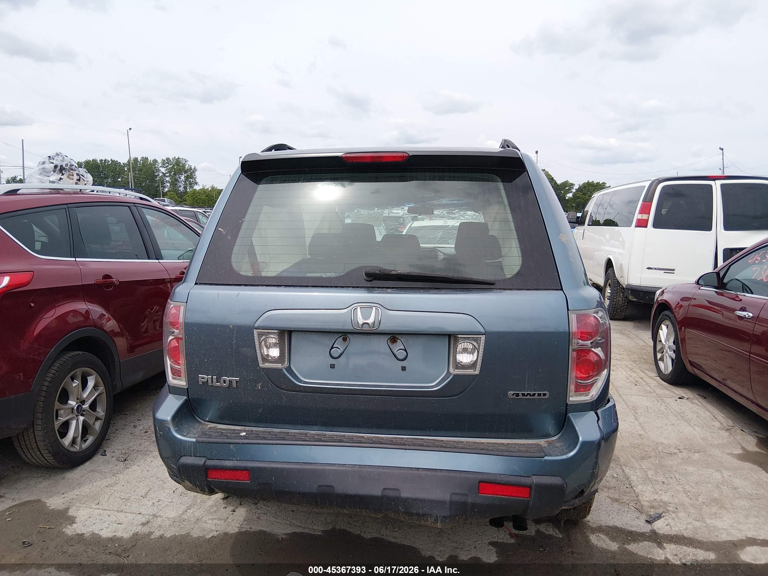 2006 Honda Pilot Lx Синий vin: 2HKYF181X6H524112