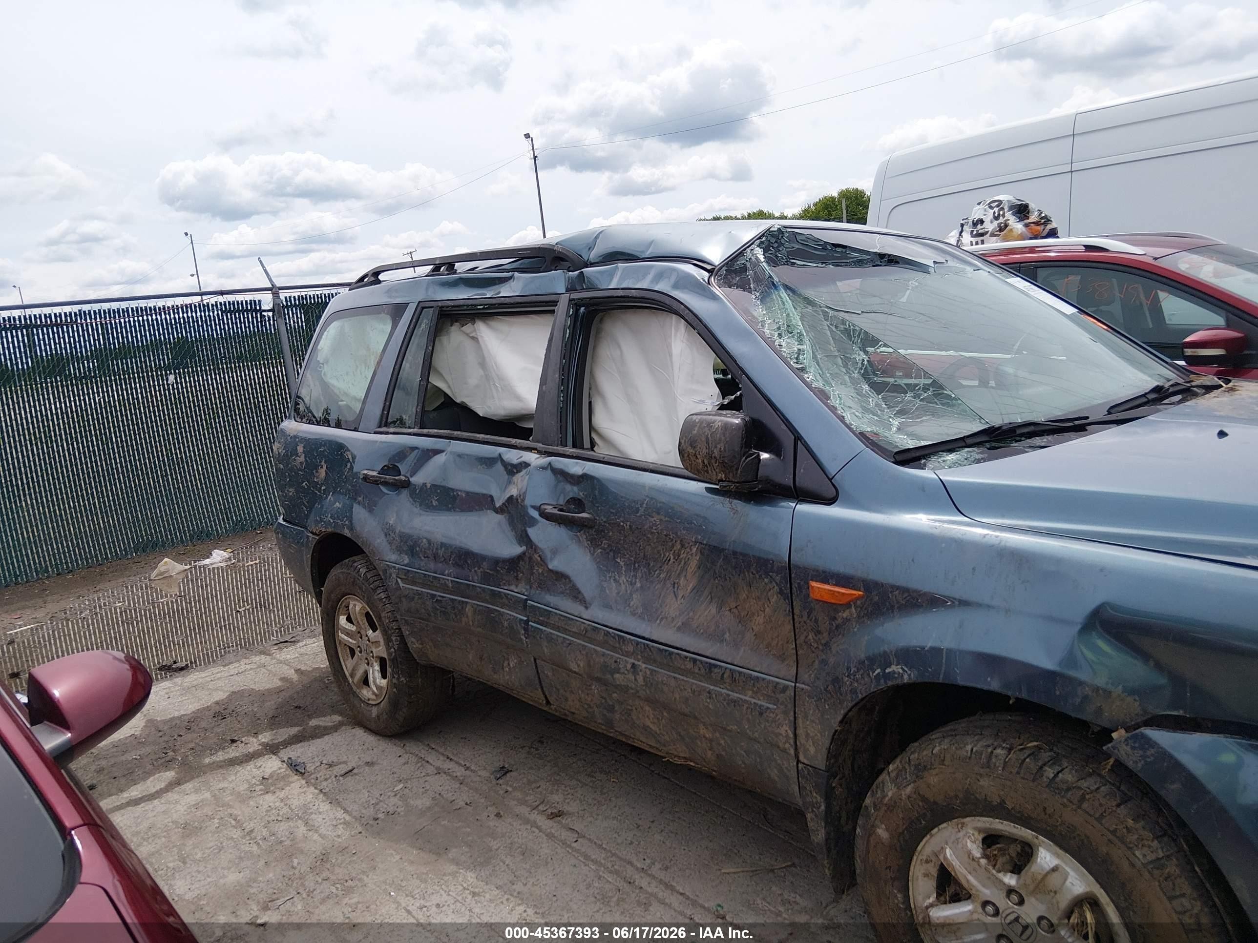 2006 Honda Pilot Lx Синий vin: 2HKYF181X6H524112
