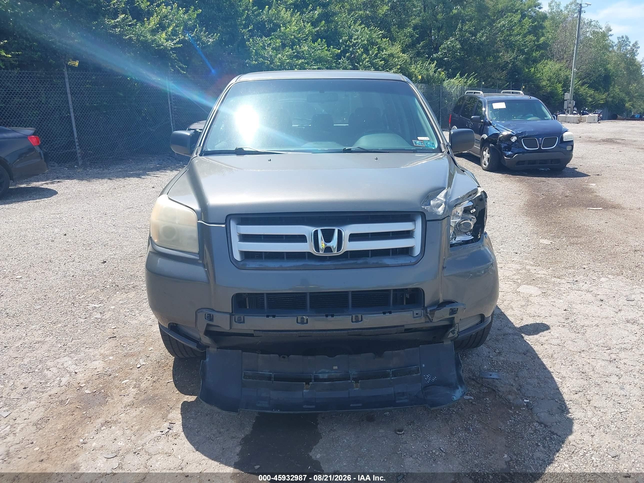 2007 Honda Pilot Lx Gray vin: 2HKYF181X7H540537