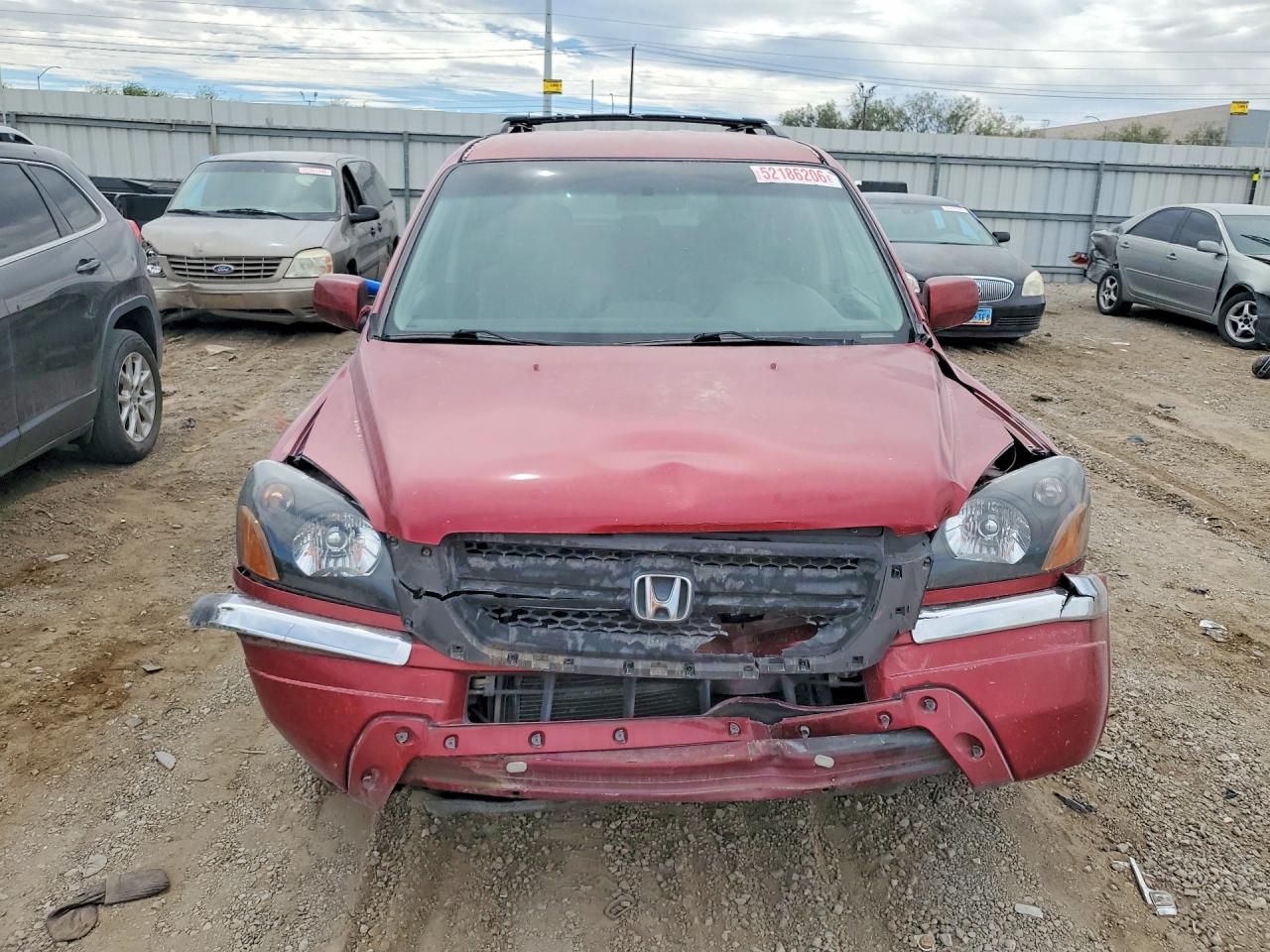 2003 Honda Pilot Ex Red vin: 2HKYF18403H503968