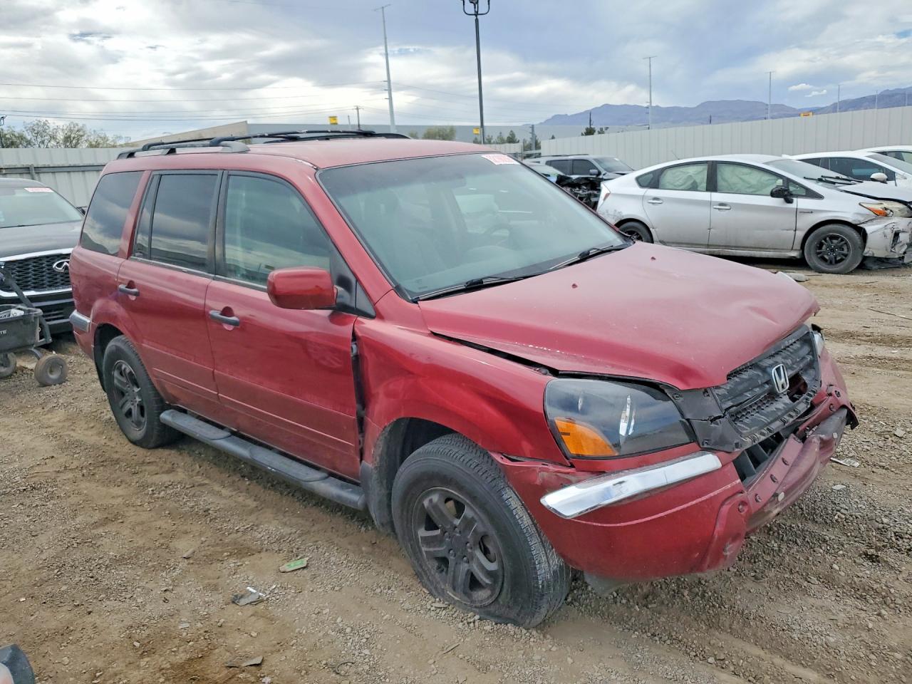 2003 Honda Pilot Ex Red vin: 2HKYF18403H503968