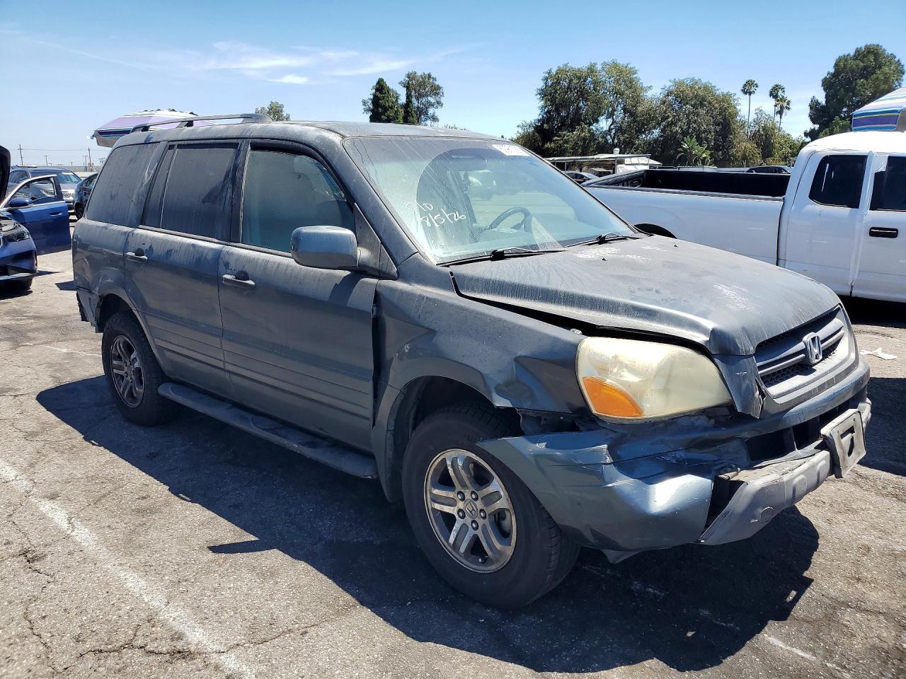 2003 Honda Pilot Ex Gray vin: 2HKYF18403H529762