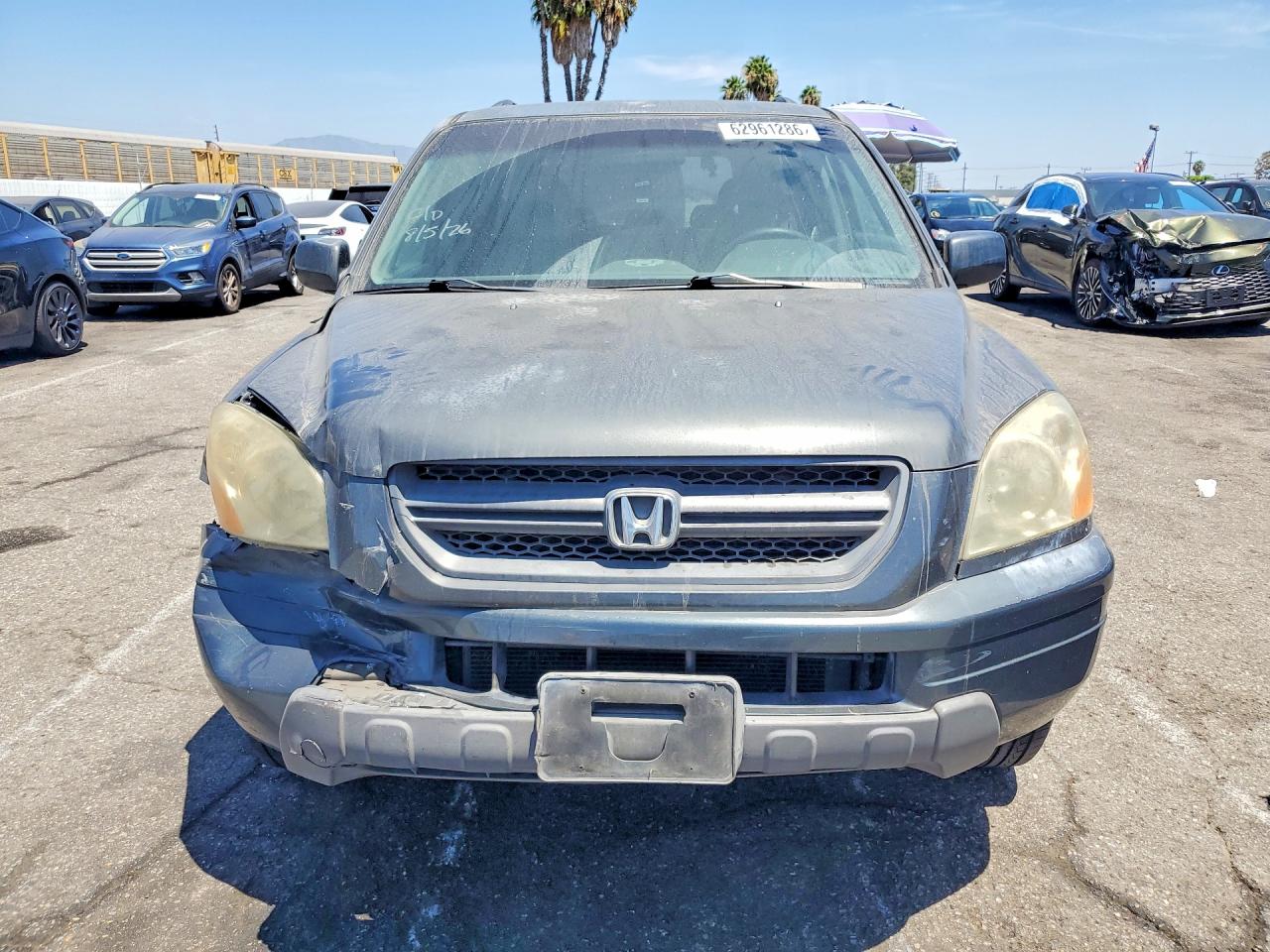 2003 Honda Pilot Ex Gray vin: 2HKYF18403H529762