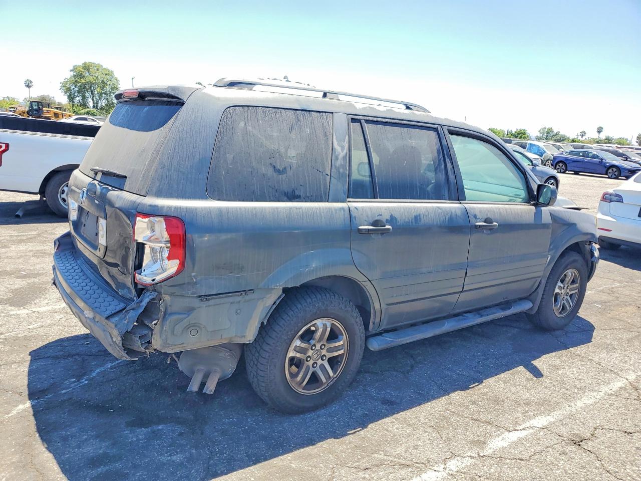 2003 Honda Pilot Ex Gray vin: 2HKYF18403H529762