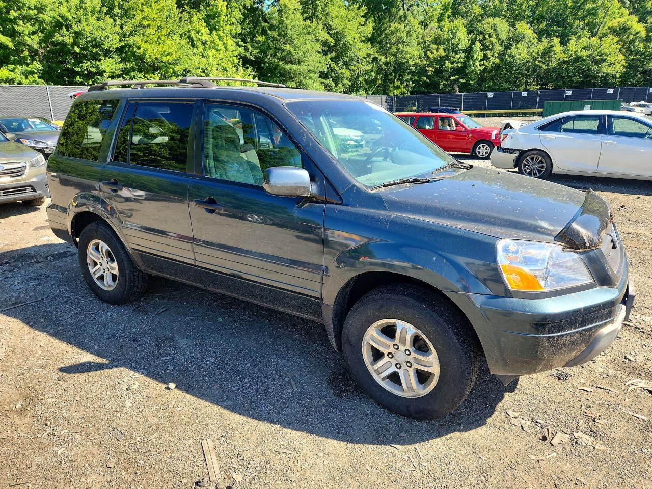 2003 Honda Pilot Ex Gray vin: 2HKYF18403H562793