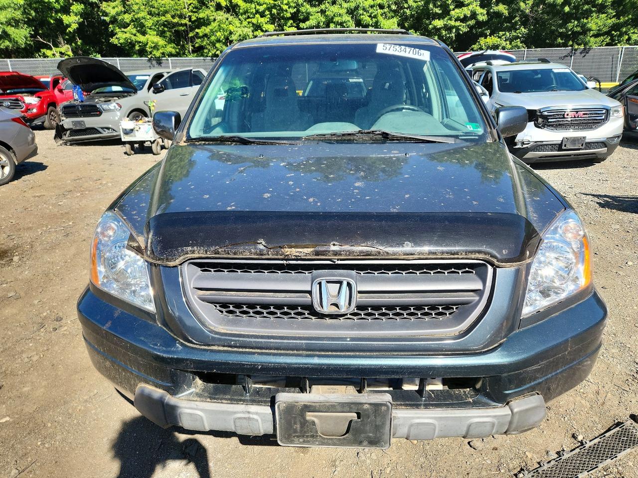 2003 Honda Pilot Ex Gray vin: 2HKYF18403H562793