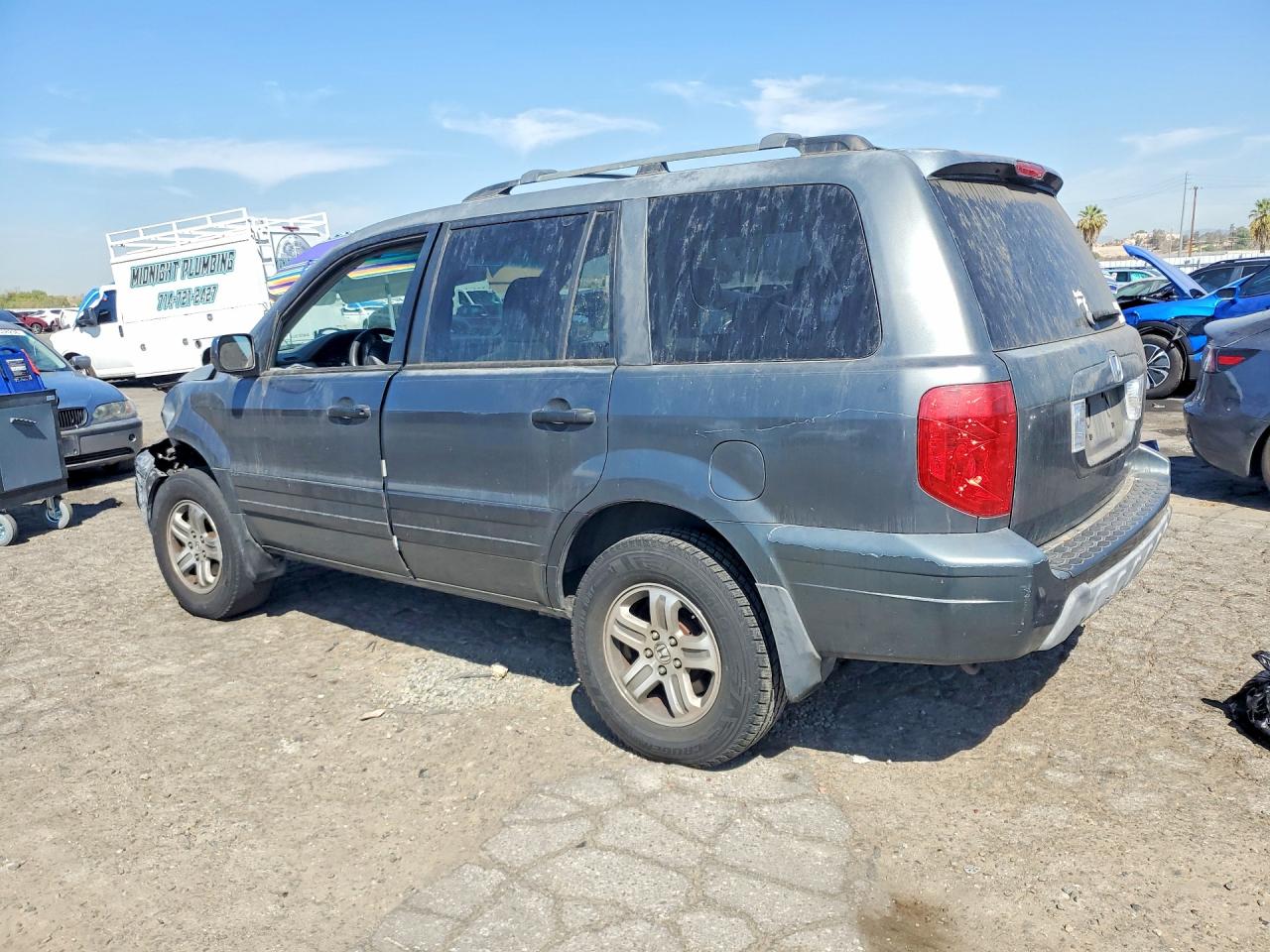 2003 Honda Pilot Ex Gray vin: 2HKYF18403H580288