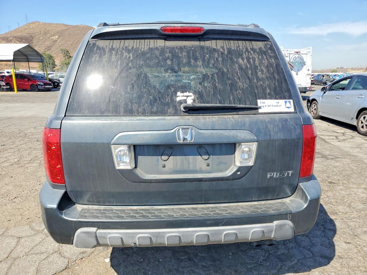 2003 Honda Pilot Ex Gray vin: 2HKYF18403H580288