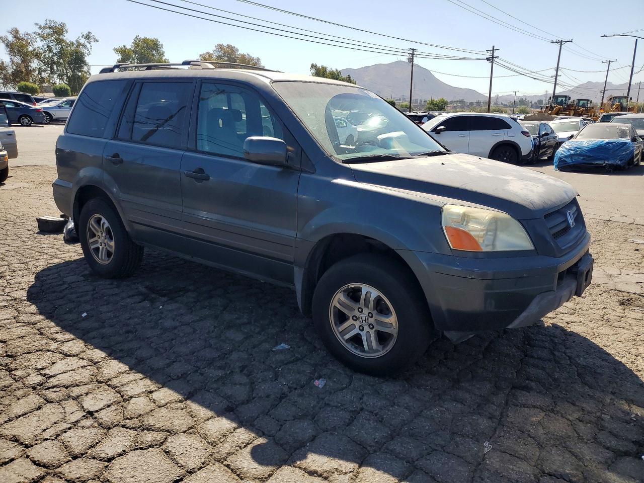 2003 Honda Pilot Ex Gray vin: 2HKYF18403H580288