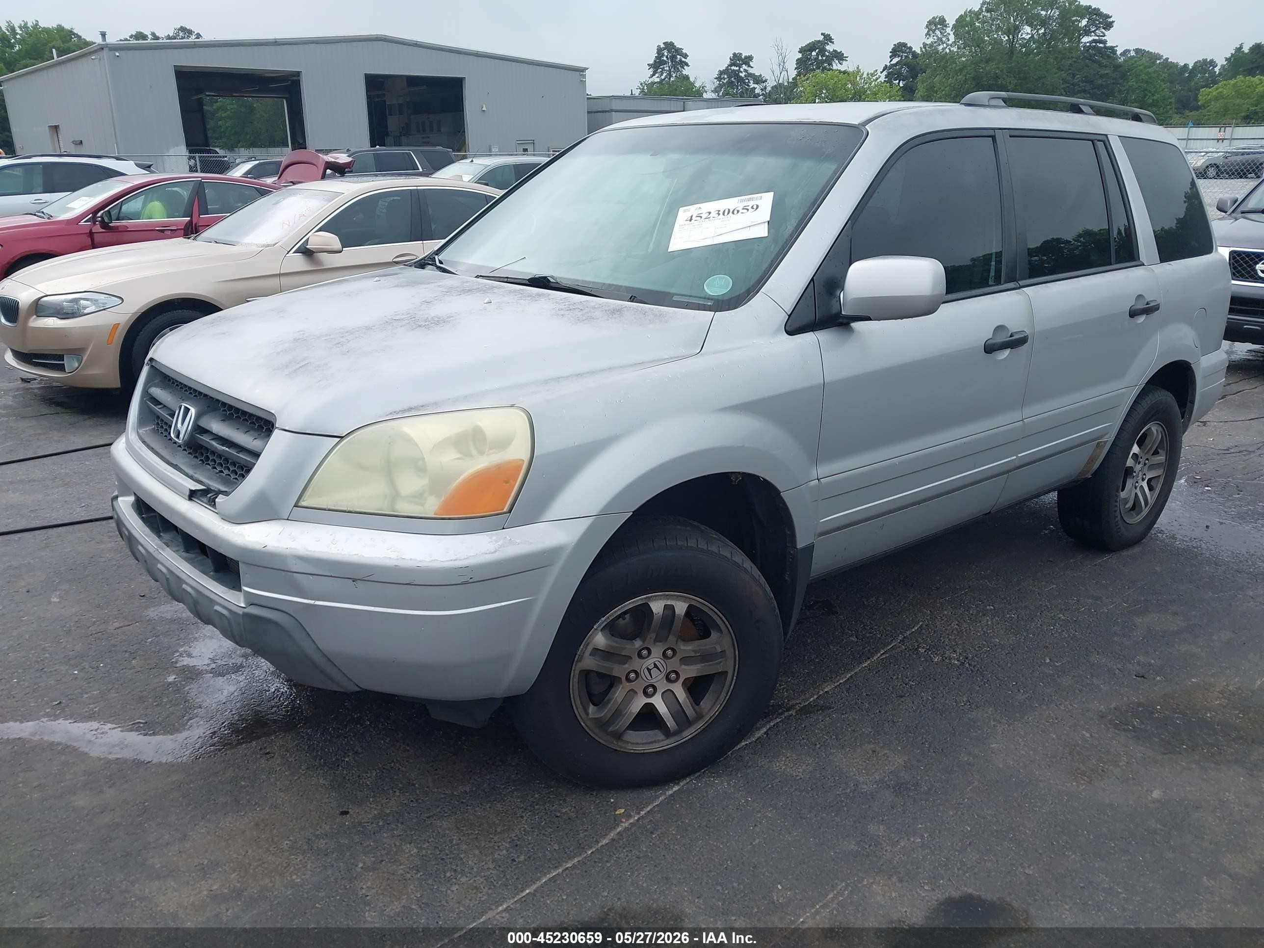 2004 Honda Pilot Ex Silver vin: 2HKYF18404H503843
