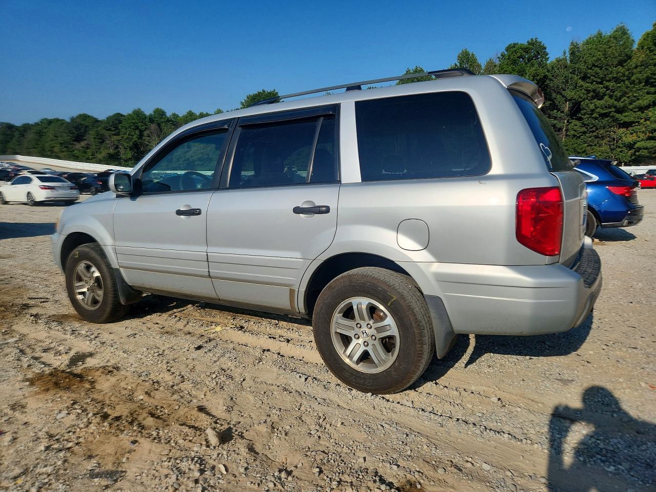 2004 Honda Pilot Ex Silver vin: 2HKYF18404H586920