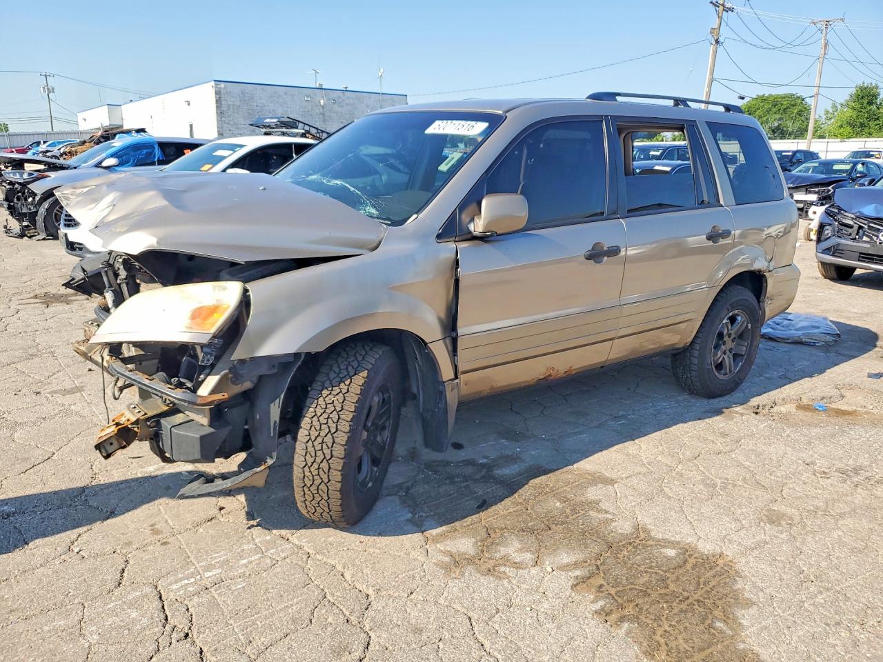 2004 Honda Pilot Ex Tan vin: 2HKYF18404H623951