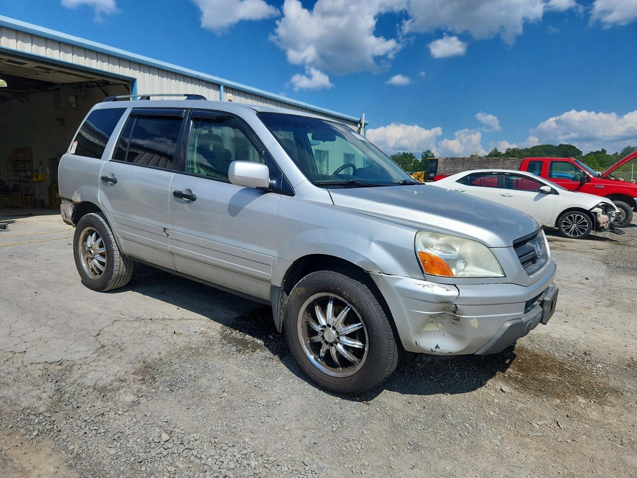 2005 Honda Pilot Ex Silver vin: 2HKYF18405H521499