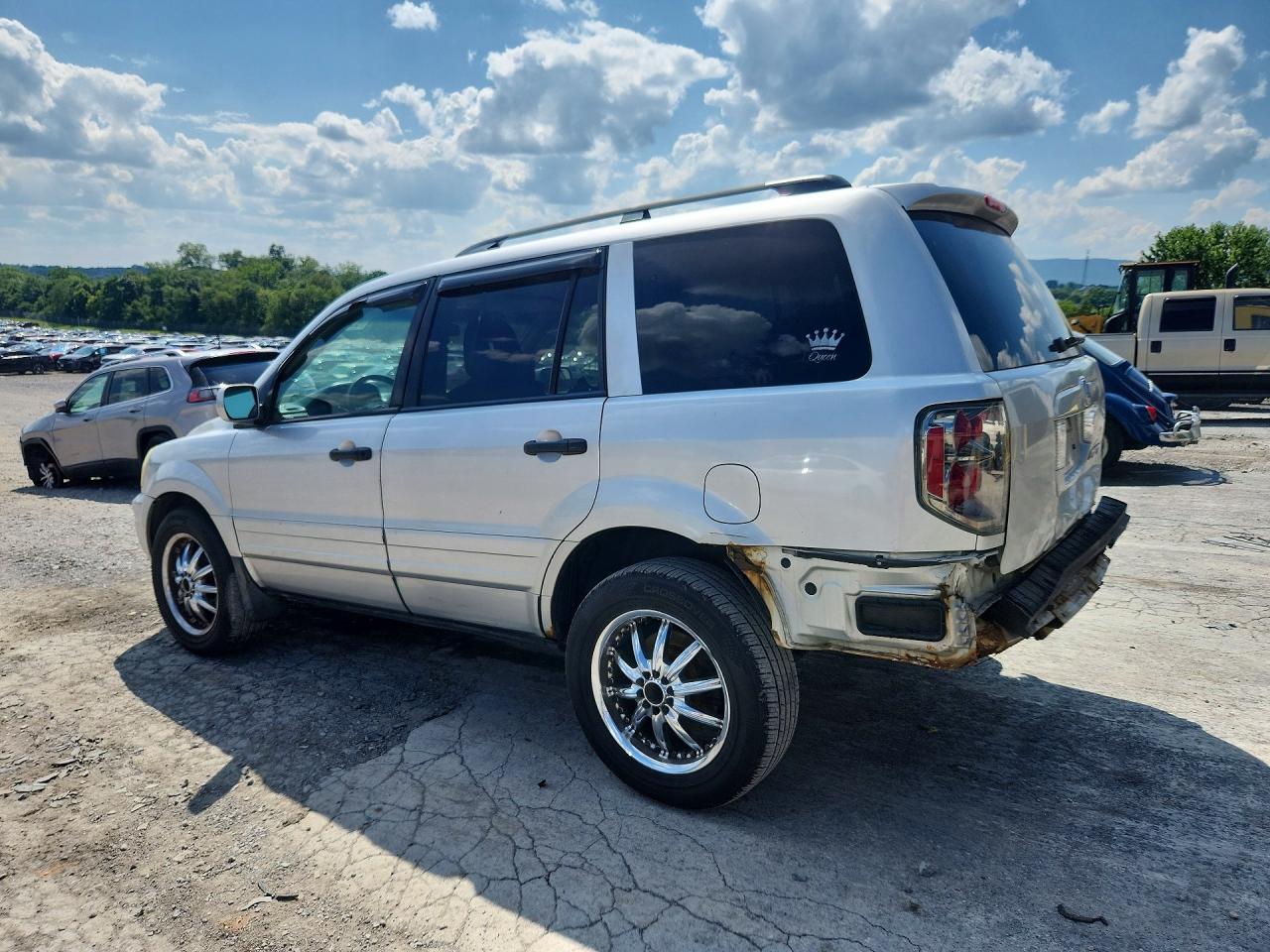 2005 Honda Pilot Ex Silver vin: 2HKYF18405H521499