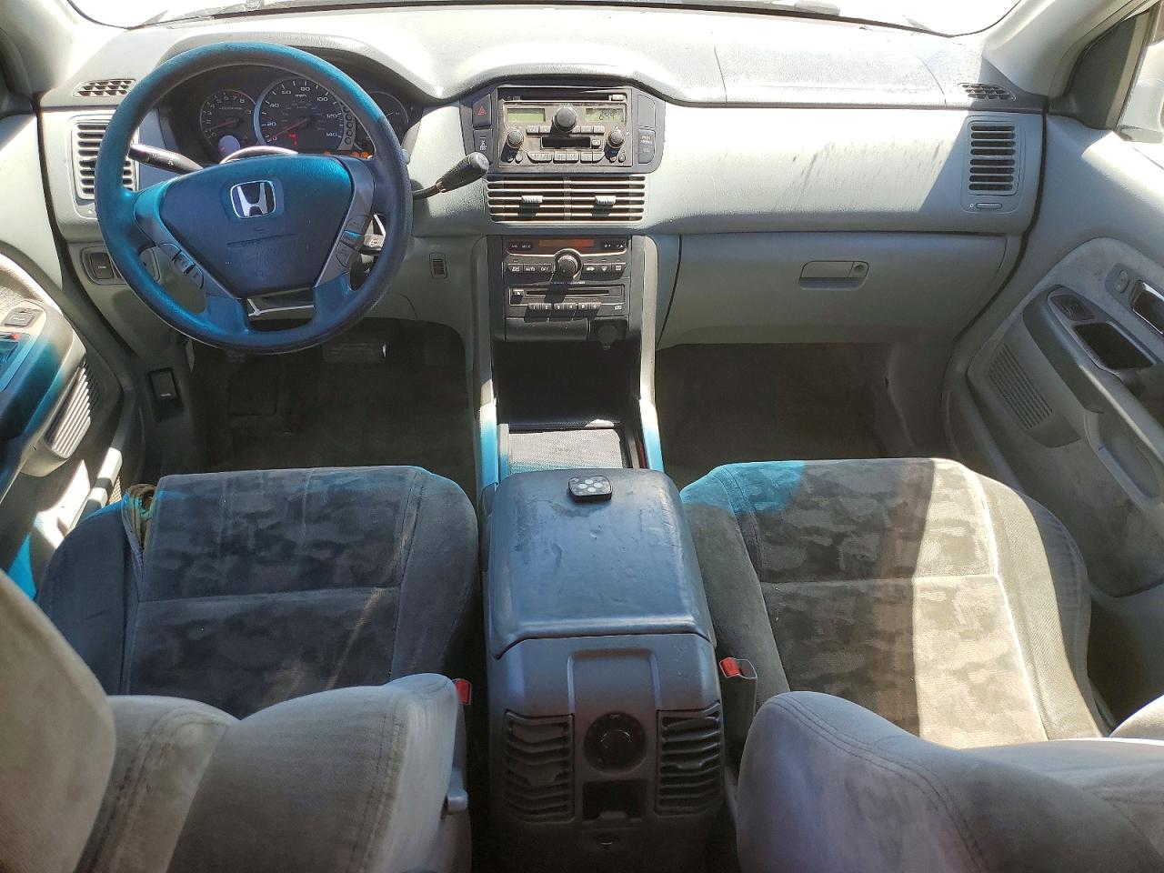 2005 Honda Pilot Ex White vin: 2HKYF18405H524693