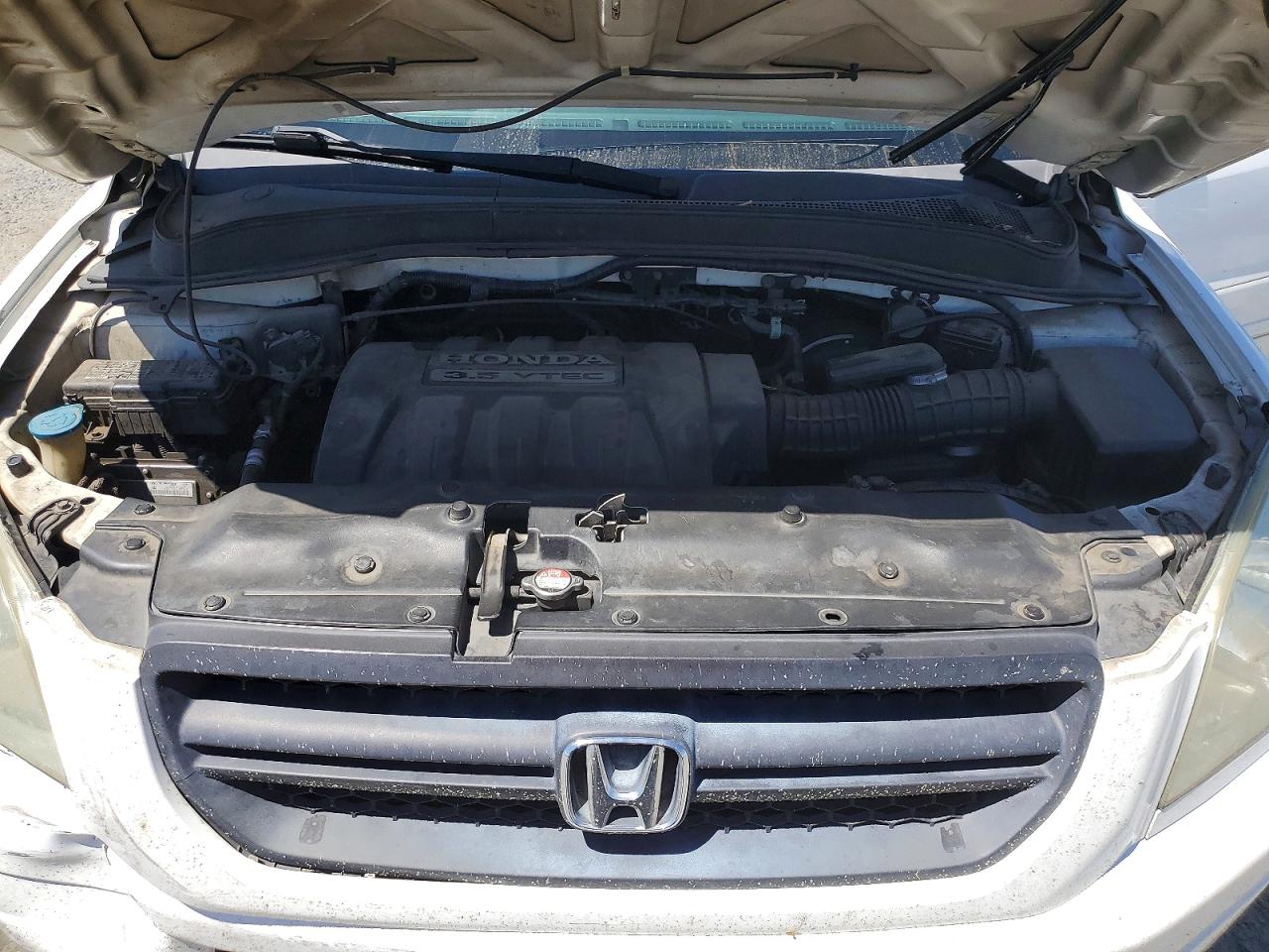 2005 Honda Pilot Ex White vin: 2HKYF18405H524693
