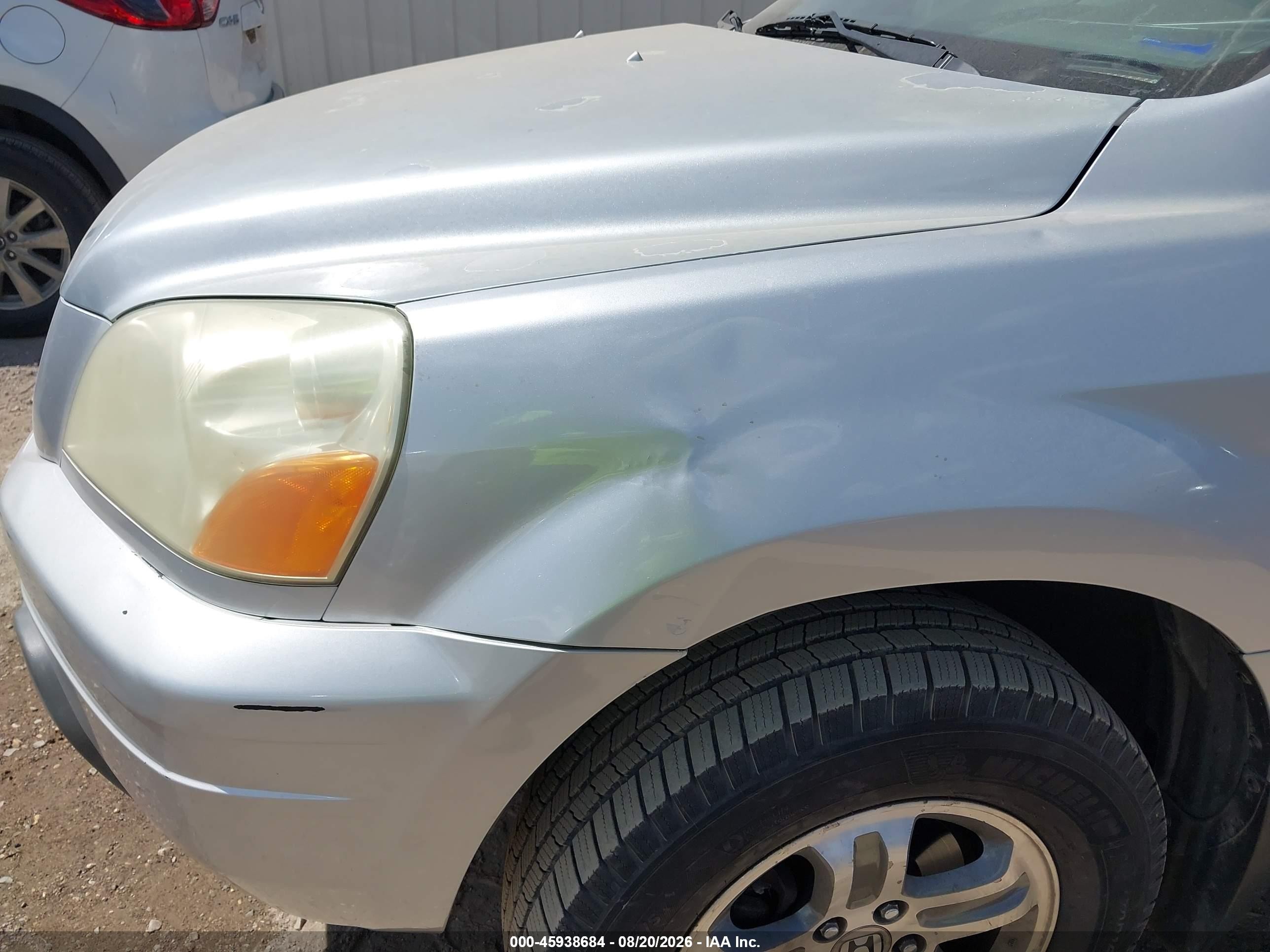 2005 Honda Pilot Ex Серебряный vin: 2HKYF18405H559430