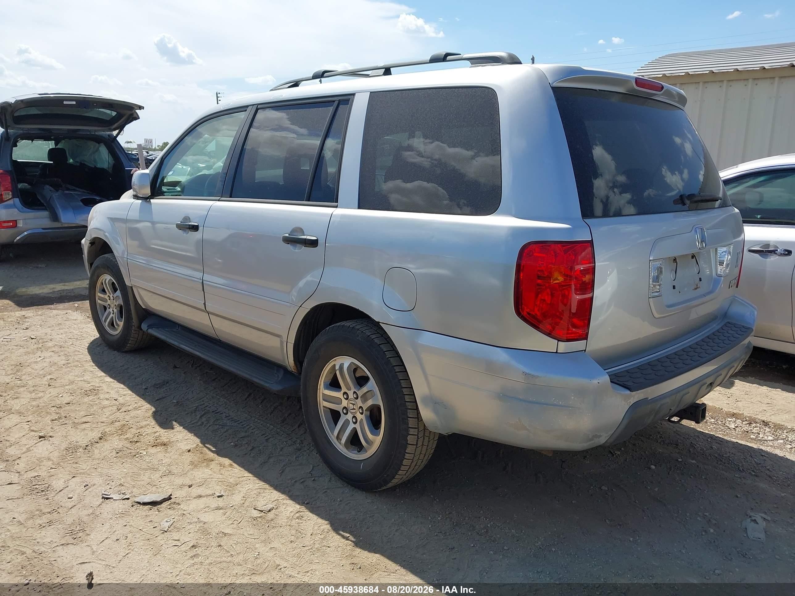 2005 Honda Pilot Ex Серебряный vin: 2HKYF18405H559430