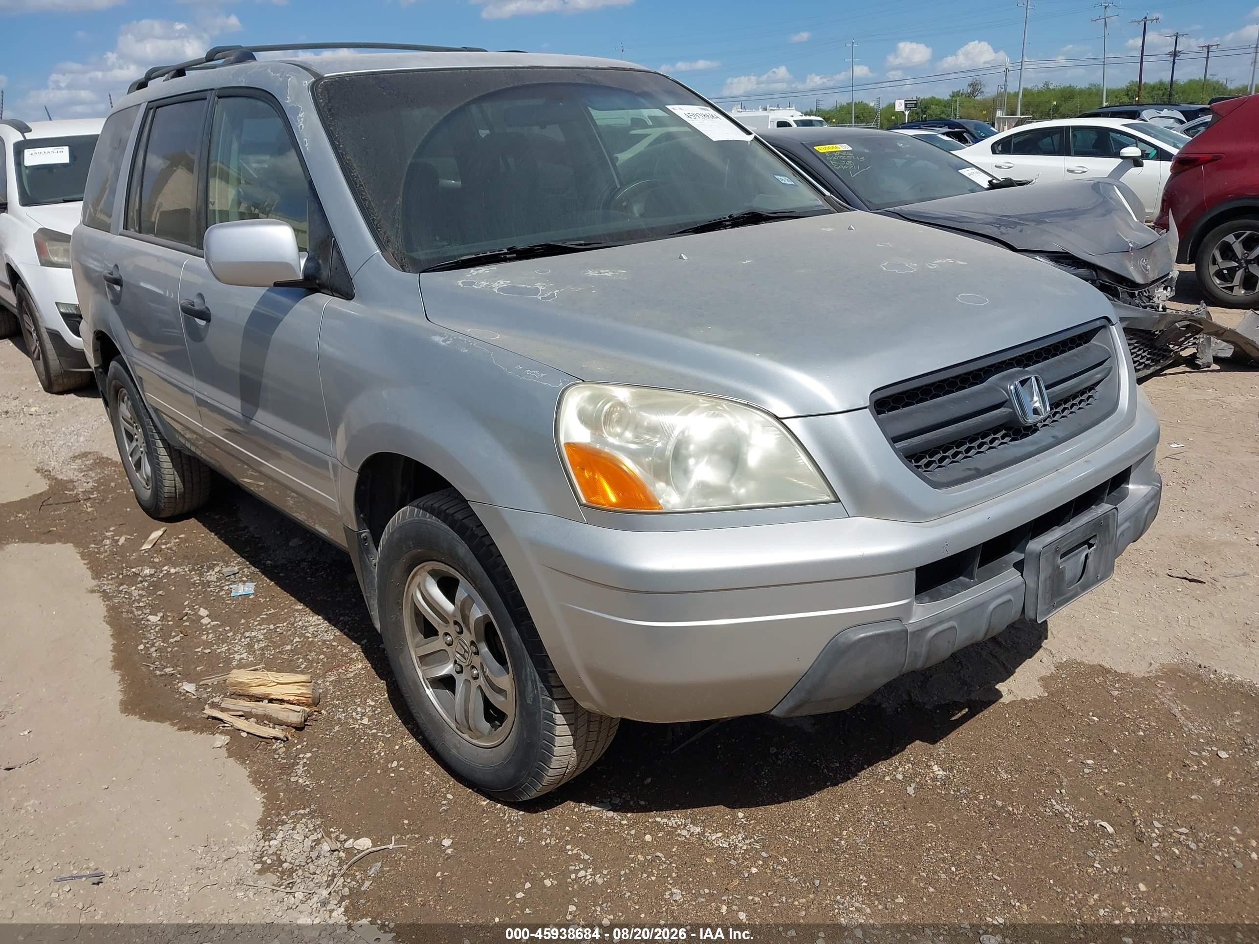 2005 Honda Pilot Ex Silver vin: 2HKYF18405H559430