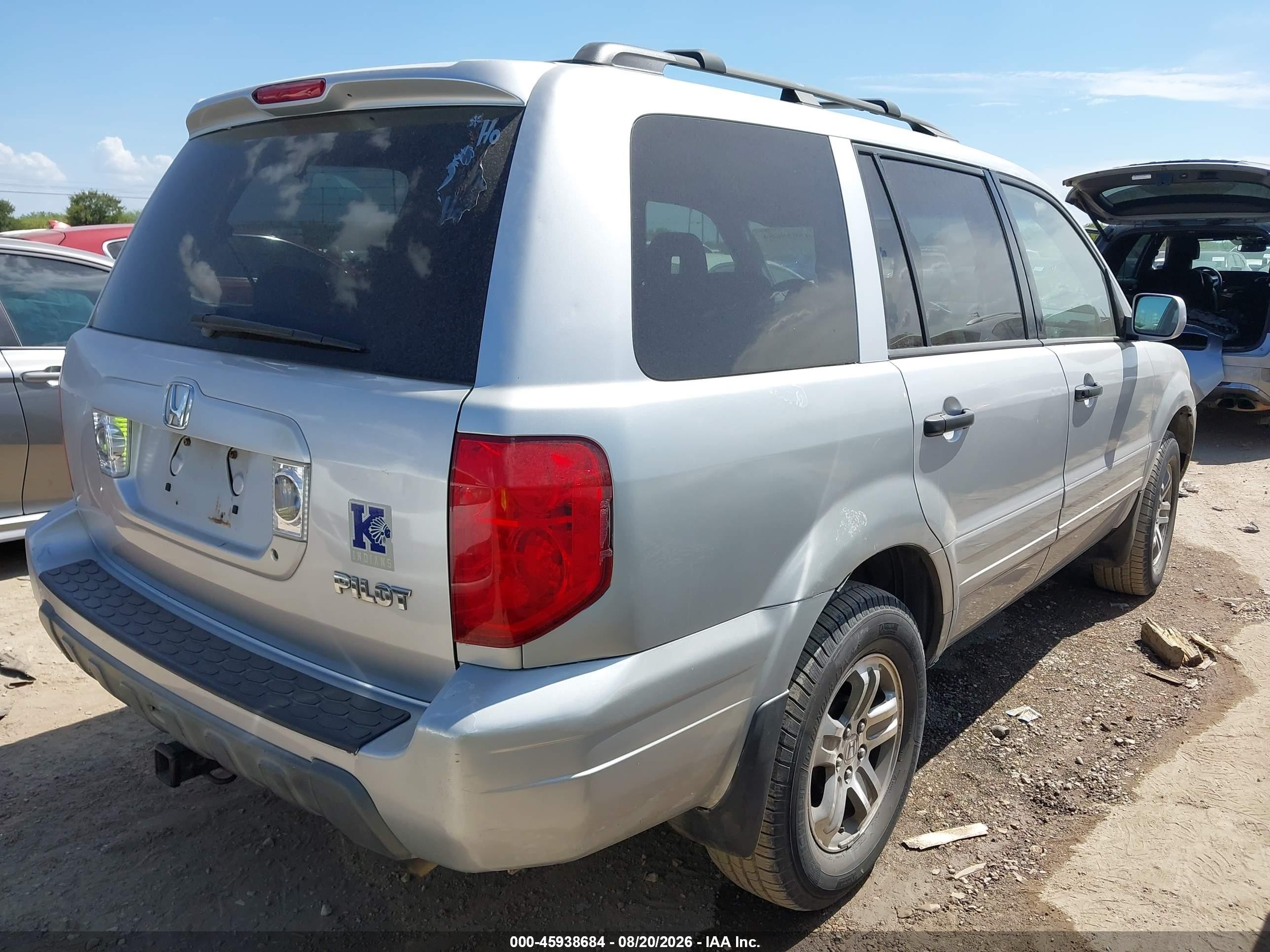 2005 Honda Pilot Ex Серебряный vin: 2HKYF18405H559430