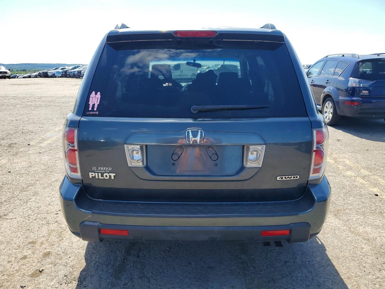2006 Honda Pilot Ex Charcoal vin: 2HKYF18406H509340