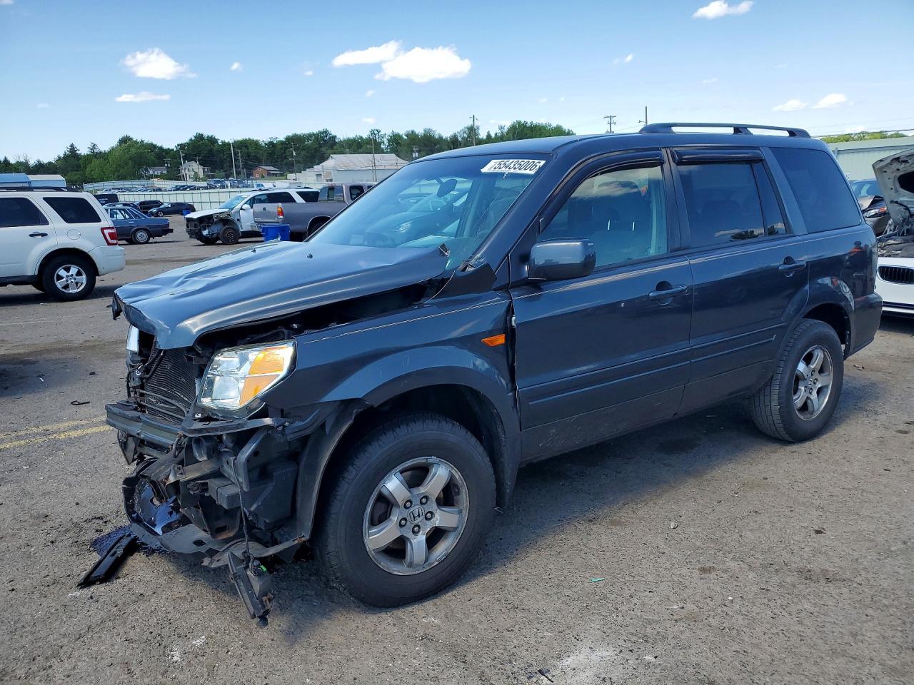 2006 Honda Pilot Ex Charcoal vin: 2HKYF18406H509340