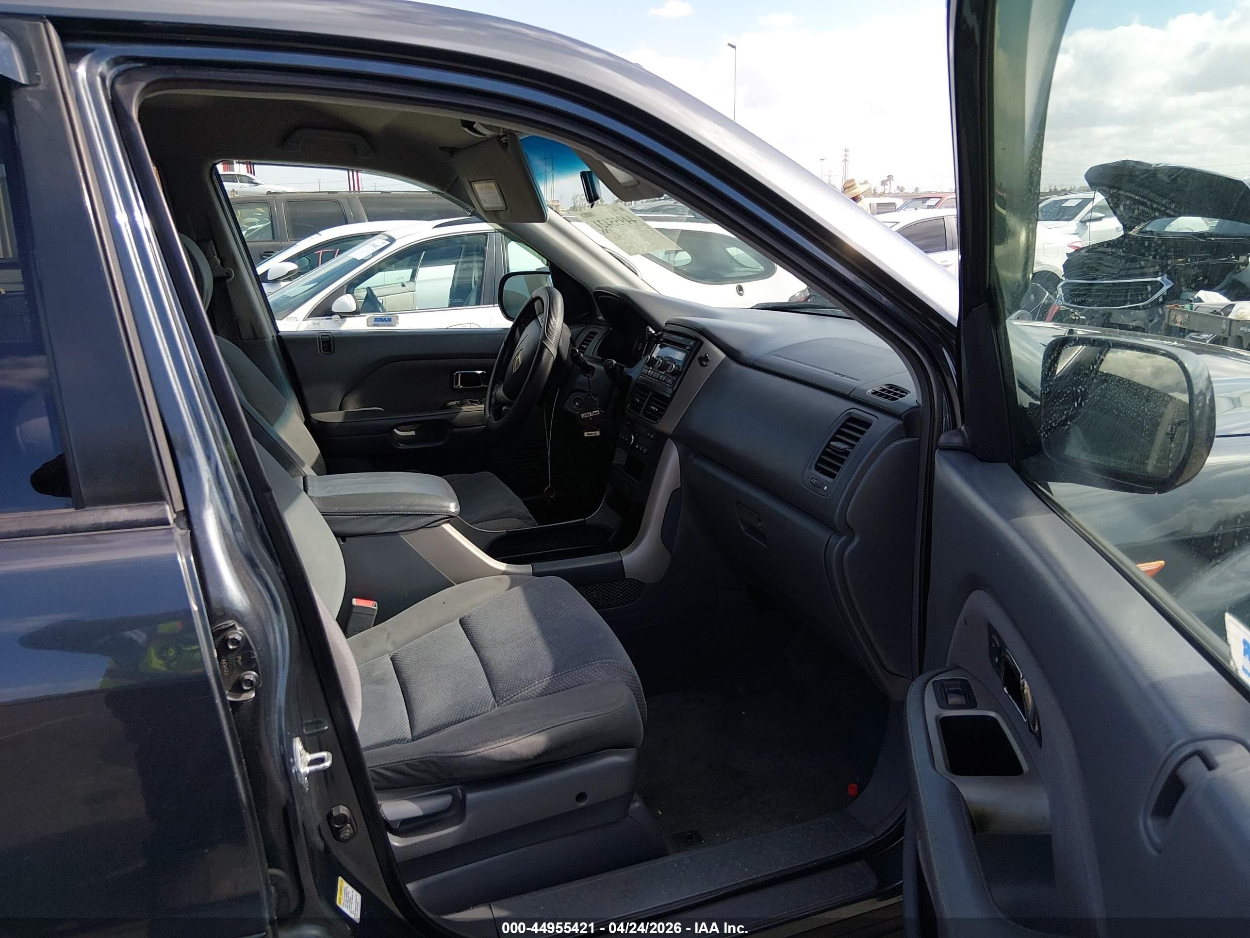 2006 Honda Pilot Ex Light Blue vin: 2HKYF18406H527062