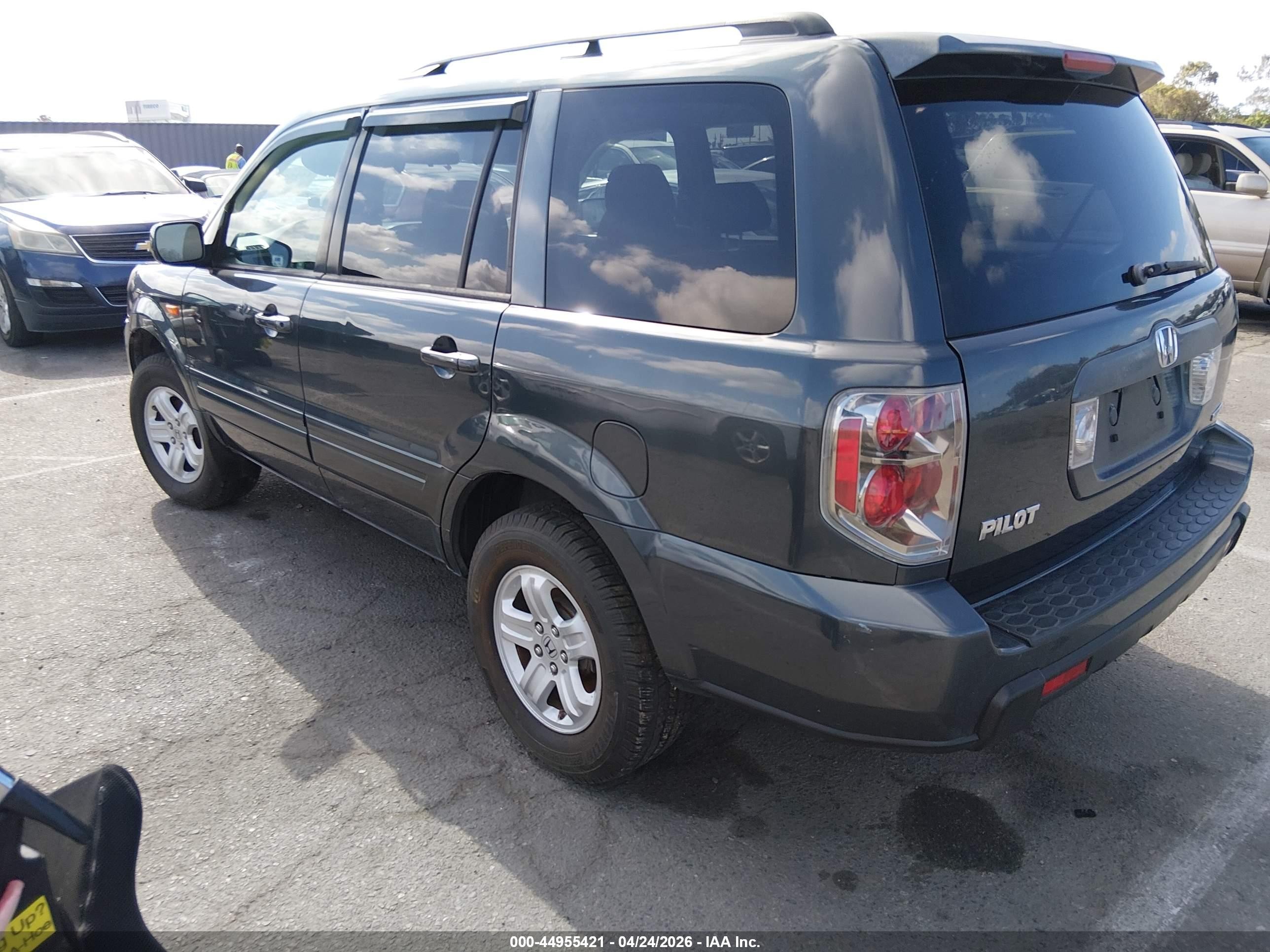 2006 Honda Pilot Ex Light Blue vin: 2HKYF18406H527062