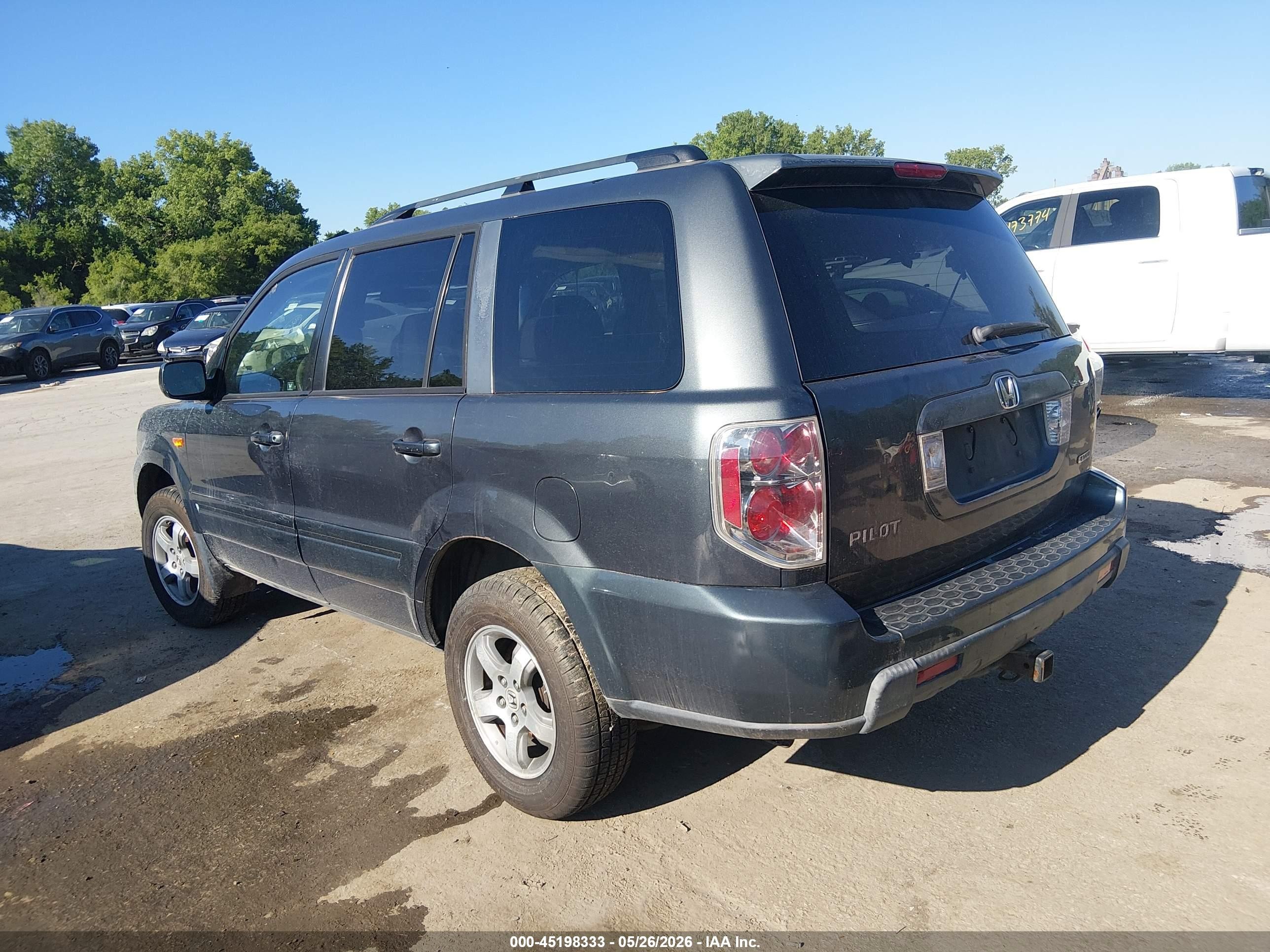 2006 Honda Pilot Ex Gray vin: 2HKYF18406H528874