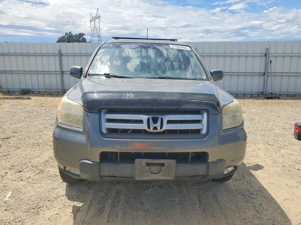 2007 Honda Pilot Ex Gray vin: 2HKYF18407H533901