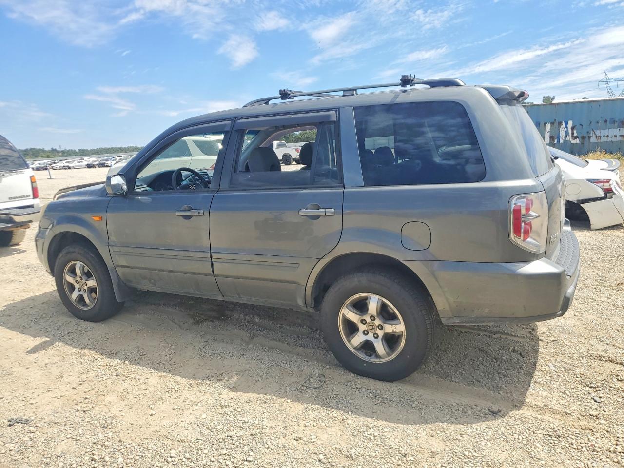 2007 Honda Pilot Ex Gray vin: 2HKYF18407H533901