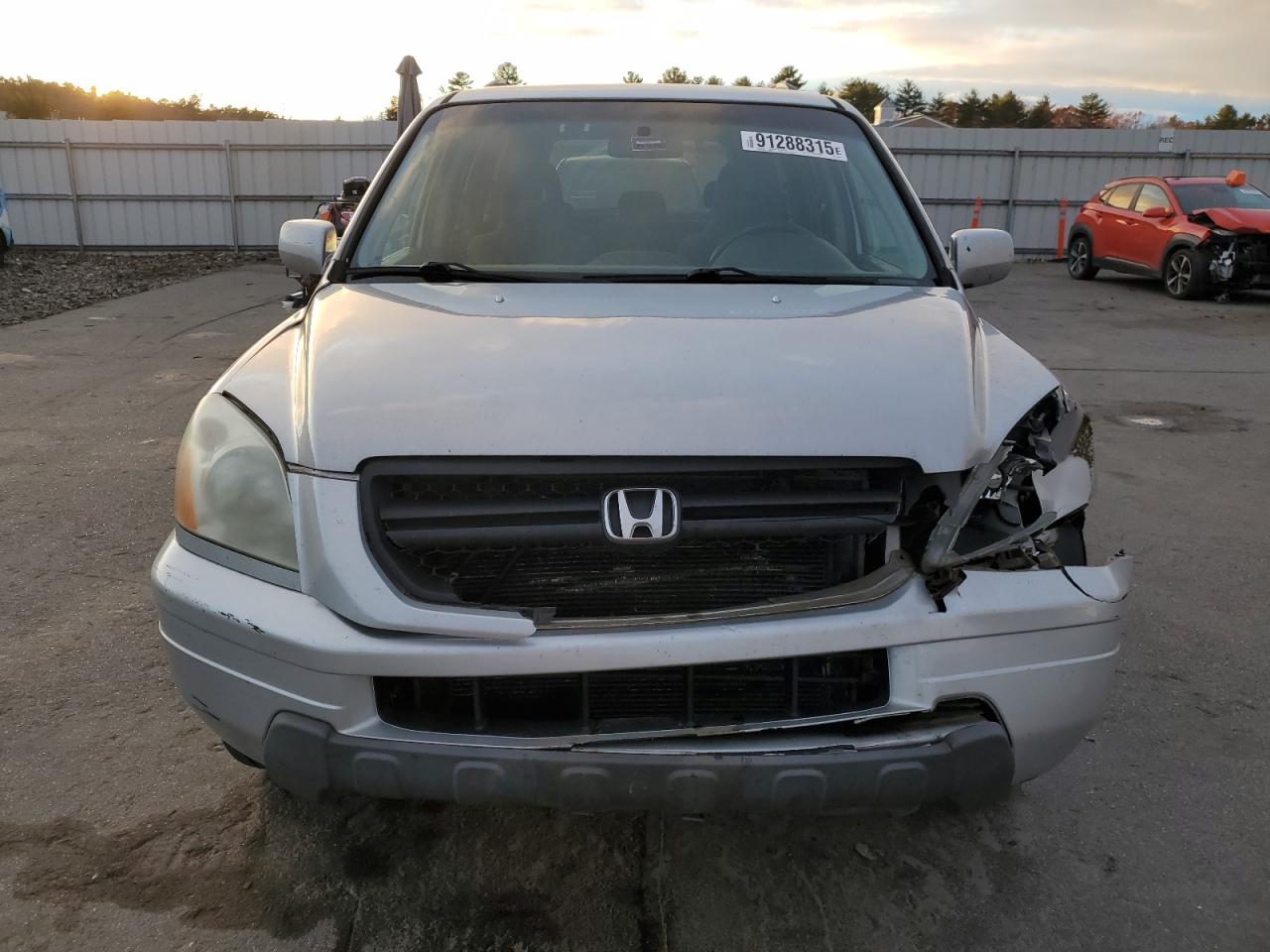 2003 Honda Pilot Ex Silver vin: 2HKYF18413H515837