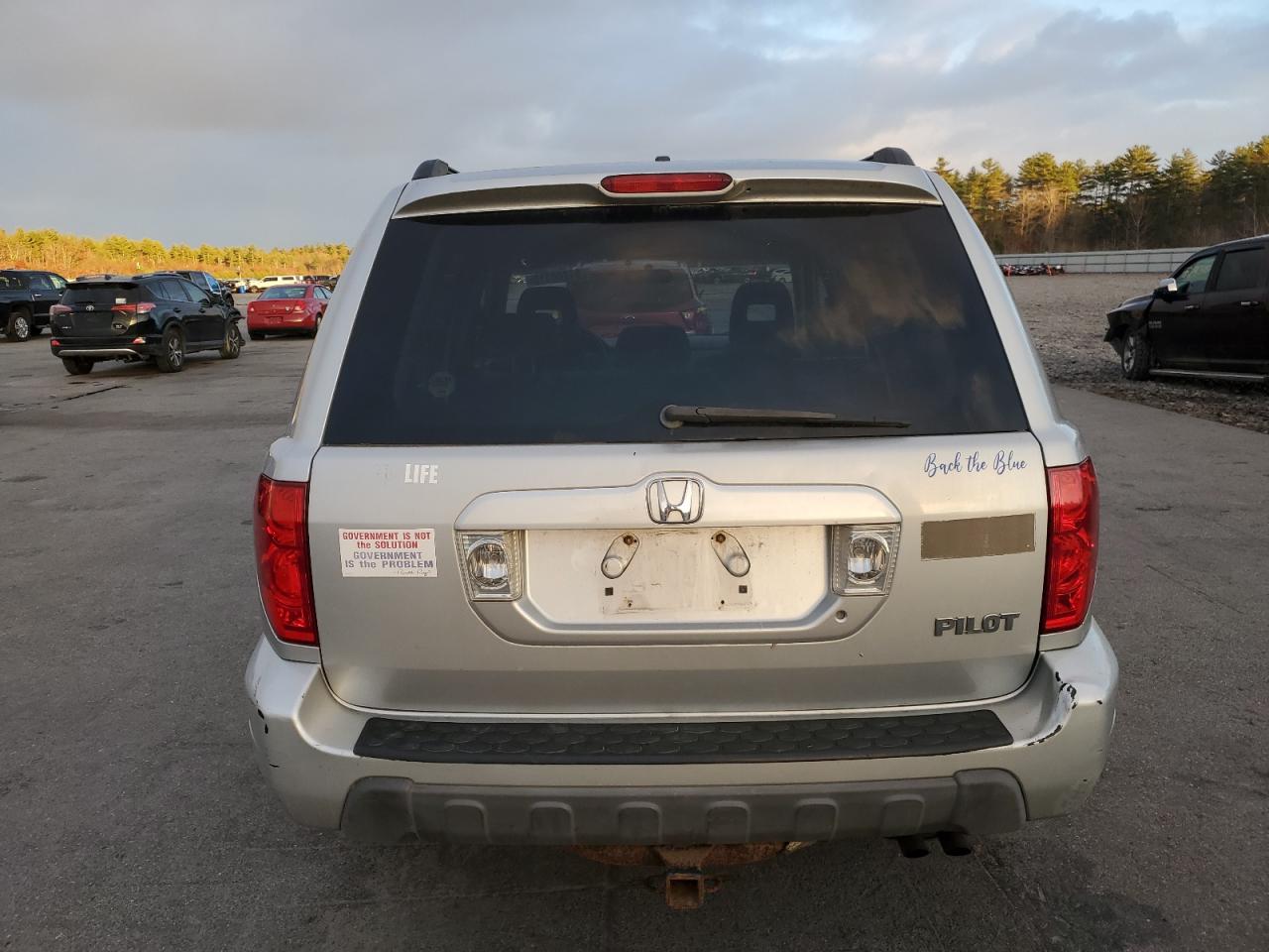 2003 Honda Pilot Ex Silver vin: 2HKYF18413H515837