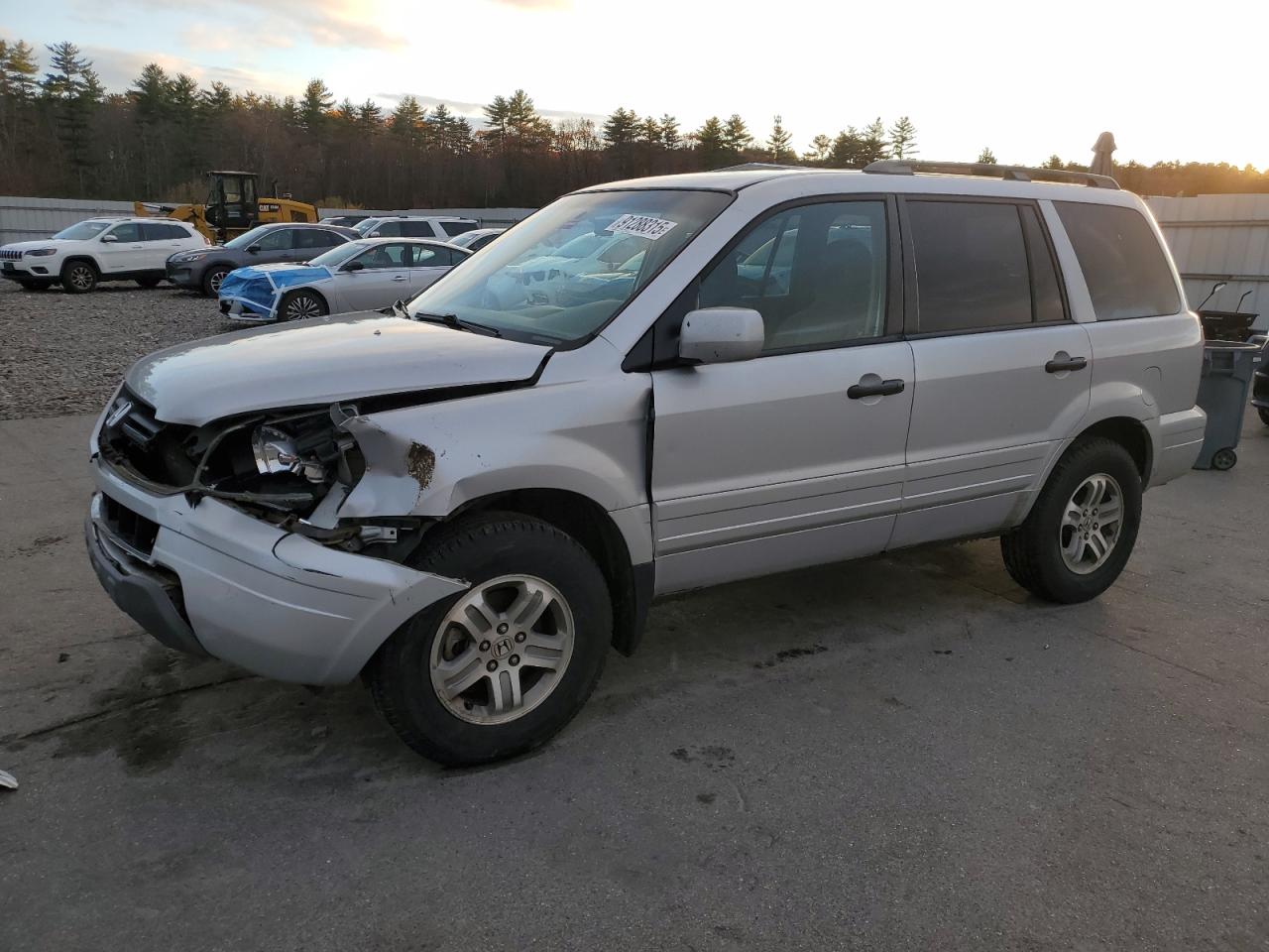 2003 Honda Pilot Ex Silver vin: 2HKYF18413H515837