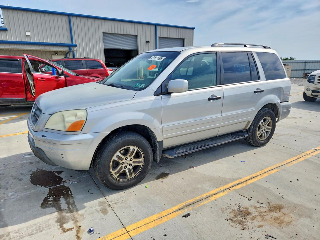 2003 Honda Pilot Ex Silver vin: 2HKYF18413H538857