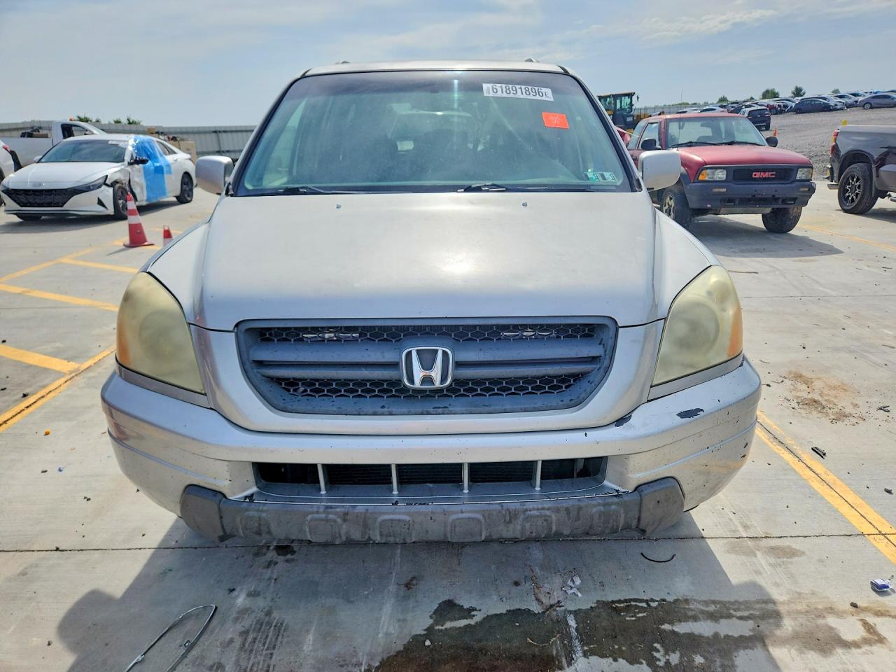 2003 Honda Pilot Ex Silver vin: 2HKYF18413H538857
