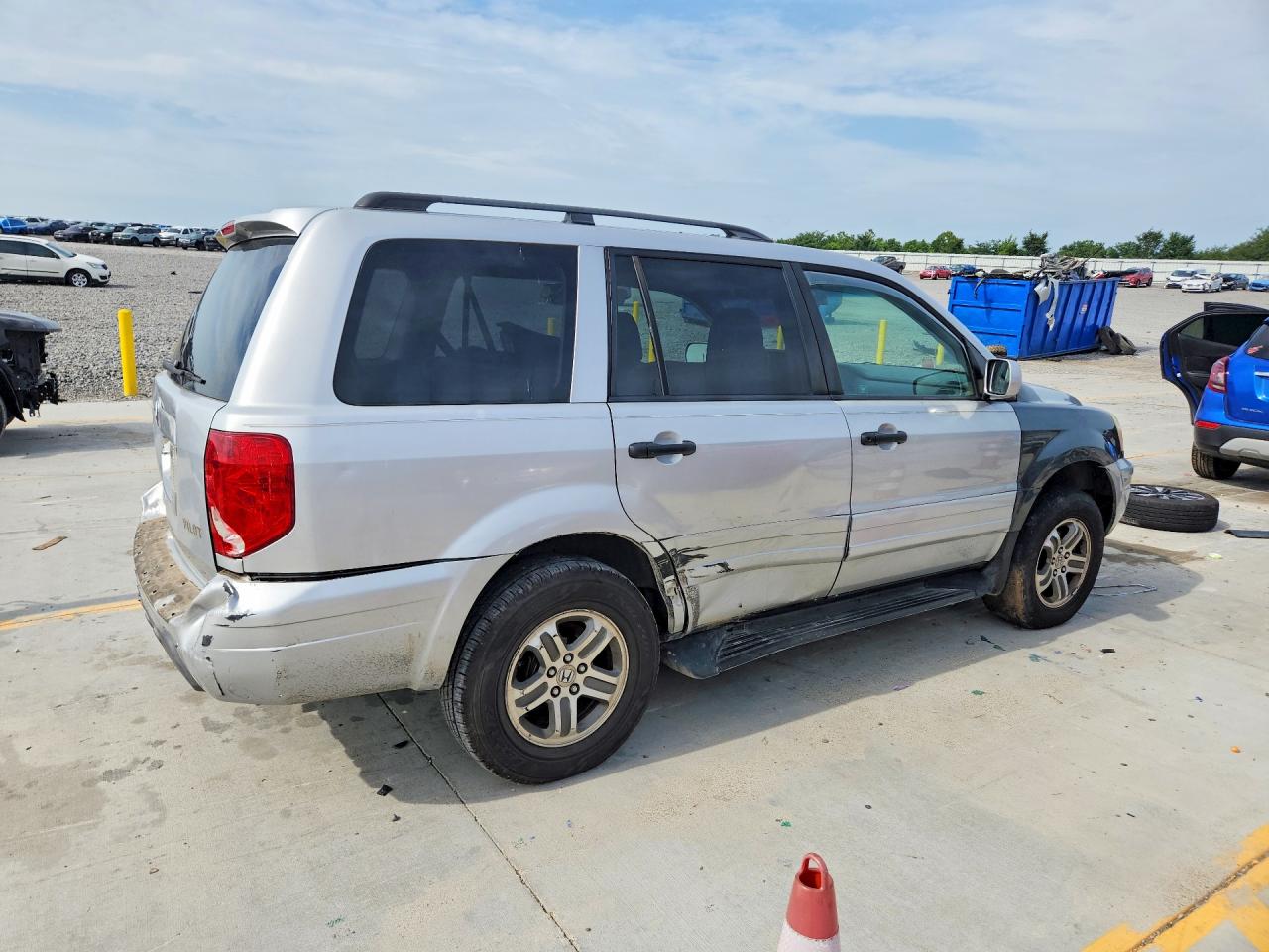 2003 Honda Pilot Ex Silver vin: 2HKYF18413H538857