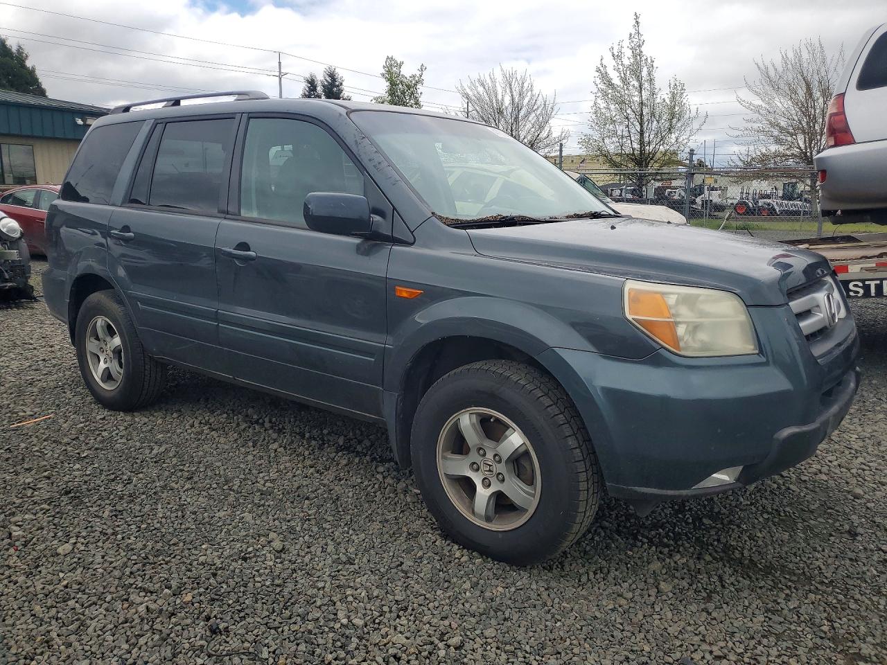 2006 Honda Pilot Ex Blue vin: 2HKYF18416H528866