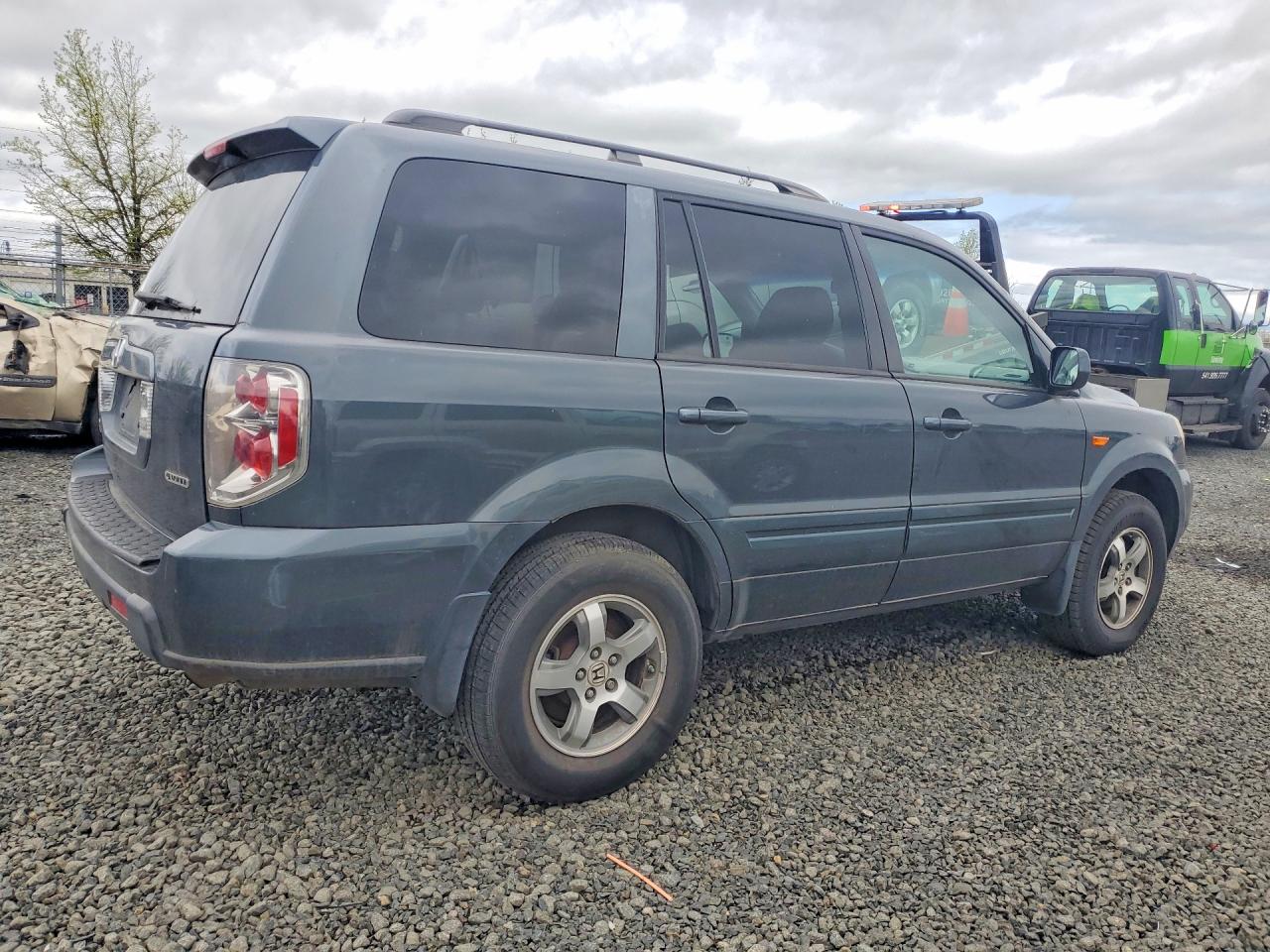 2006 Honda Pilot Ex Blue vin: 2HKYF18416H528866