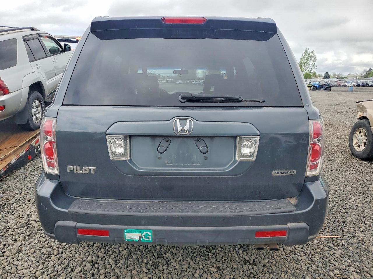 2006 Honda Pilot Ex Blue vin: 2HKYF18416H528866