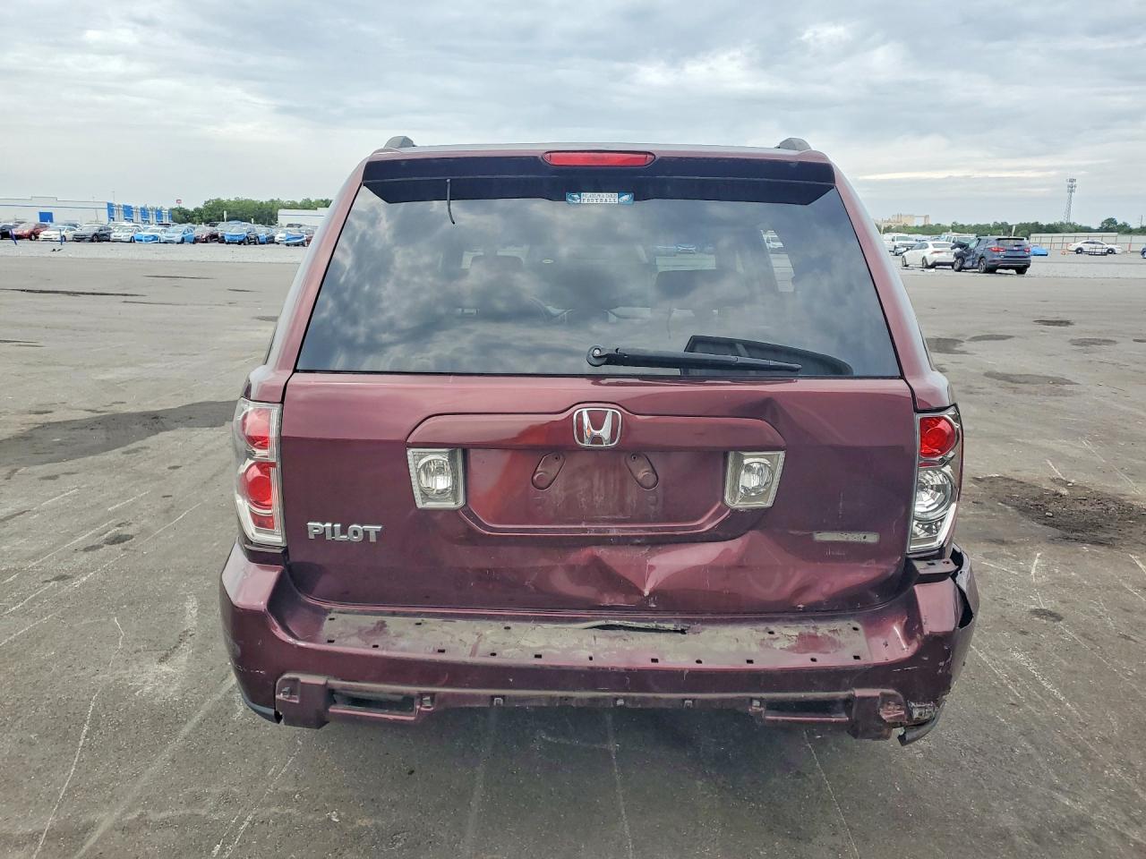 2007 Honda Pilot Ex Burgundy vin: 2HKYF18417H513656