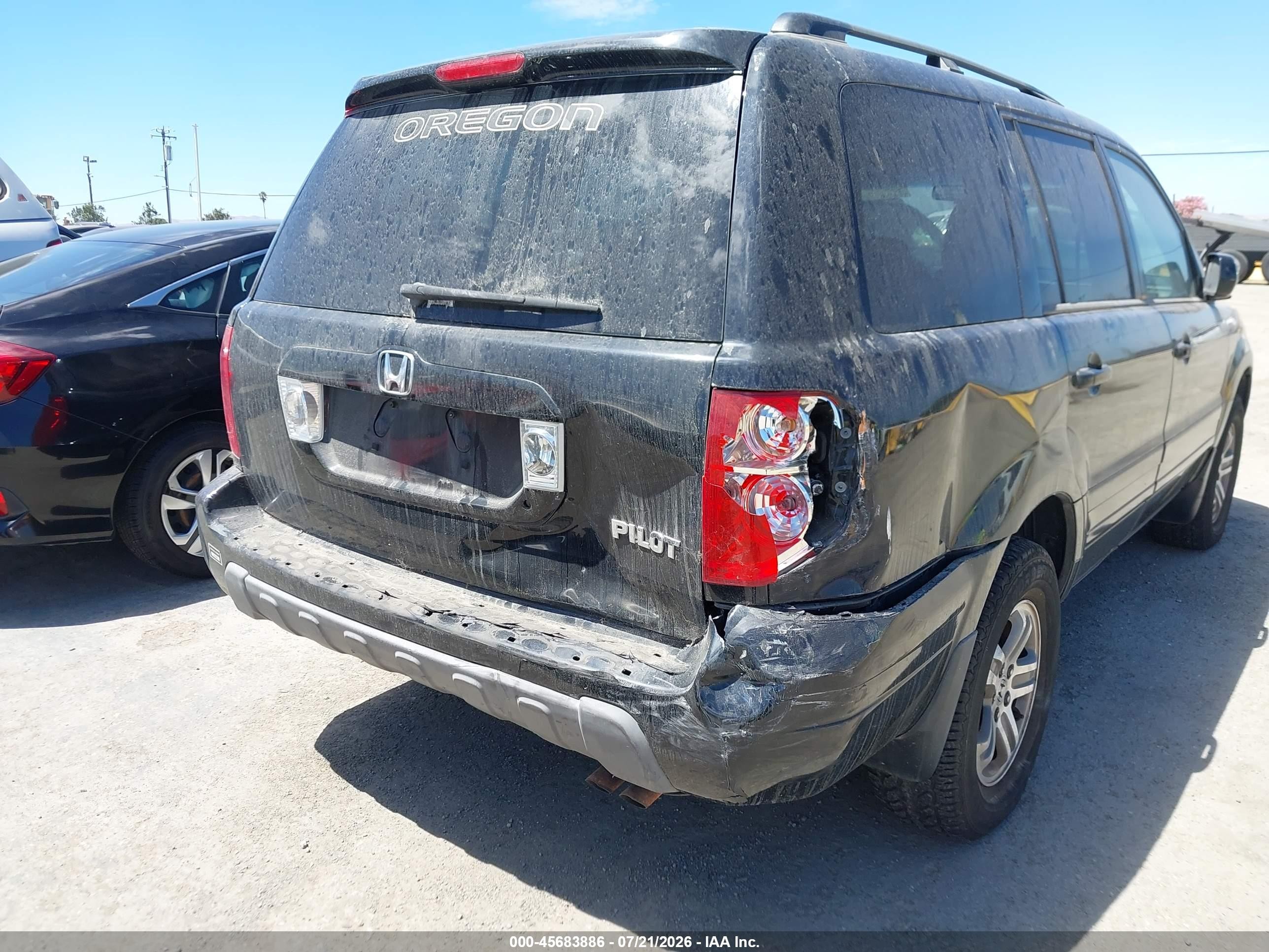 2003 Honda Pilot Ex Black vin: 2HKYF18423H534364