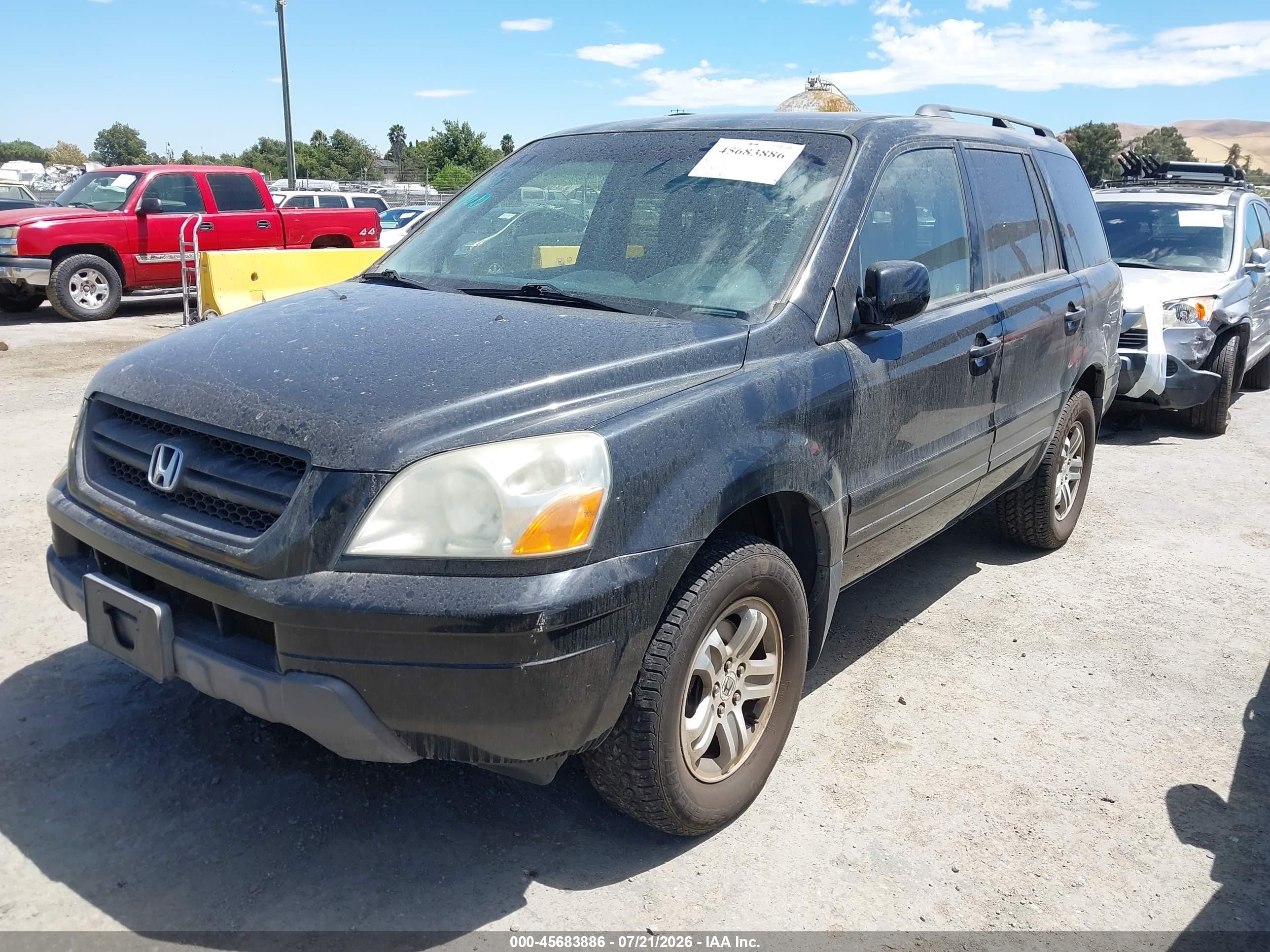 2003 Honda Pilot Ex Black vin: 2HKYF18423H534364